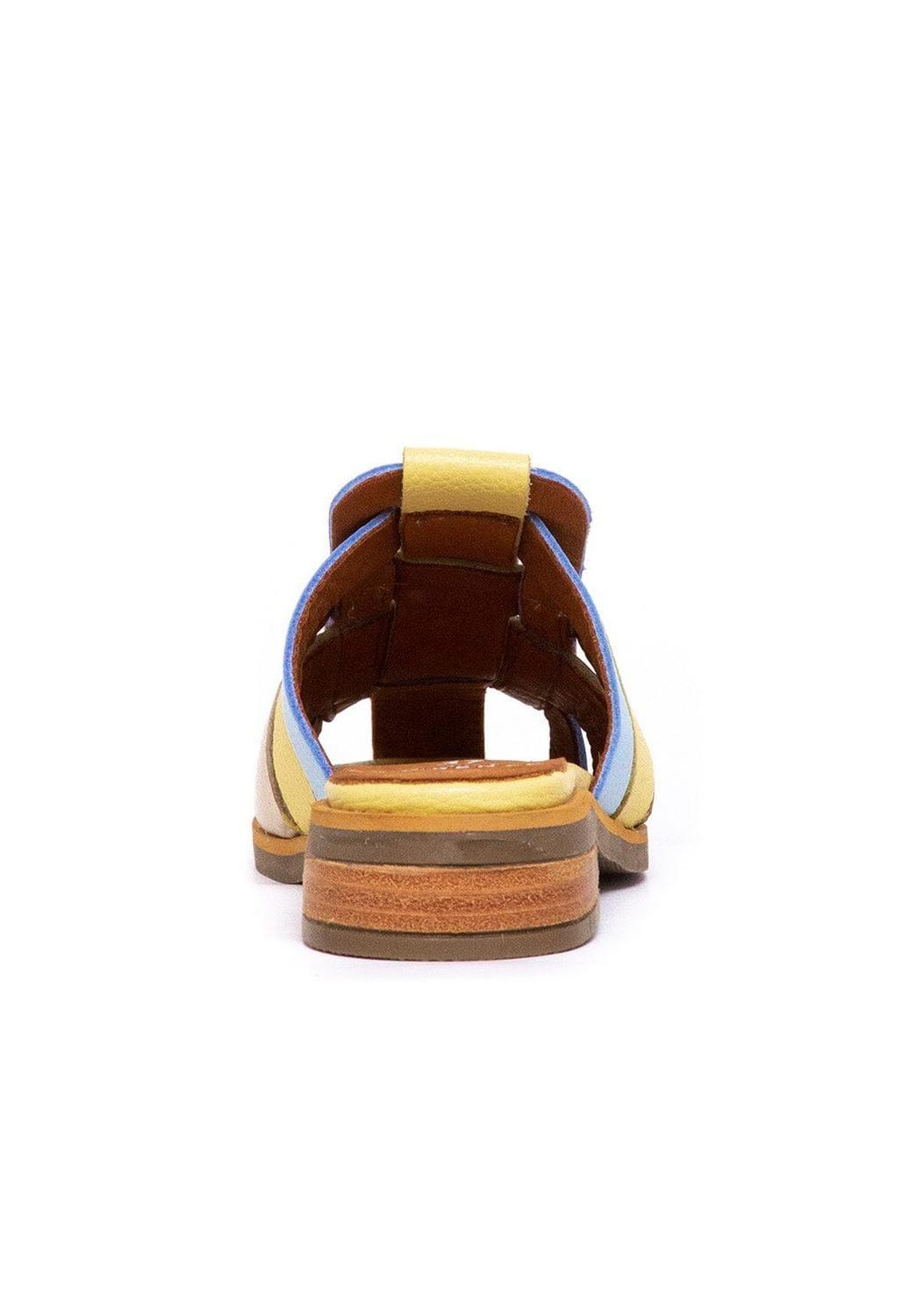 Babucha Mujer / Menfi Amarillo Celeste-3