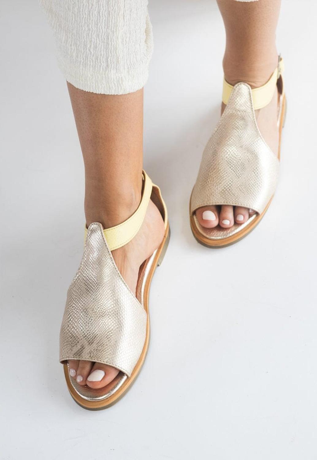 Sandalia Mujer / Oliva Niquel Amarillo-6