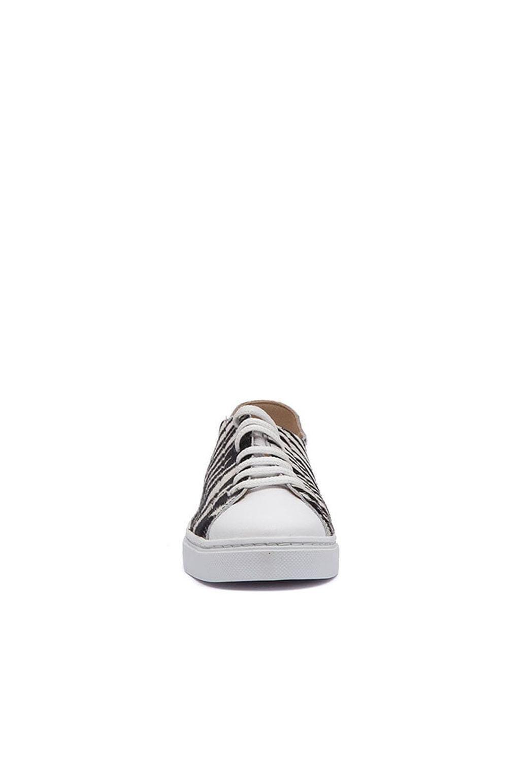 Zapatilla Mujer De Cuero Roques Zebra C3-2