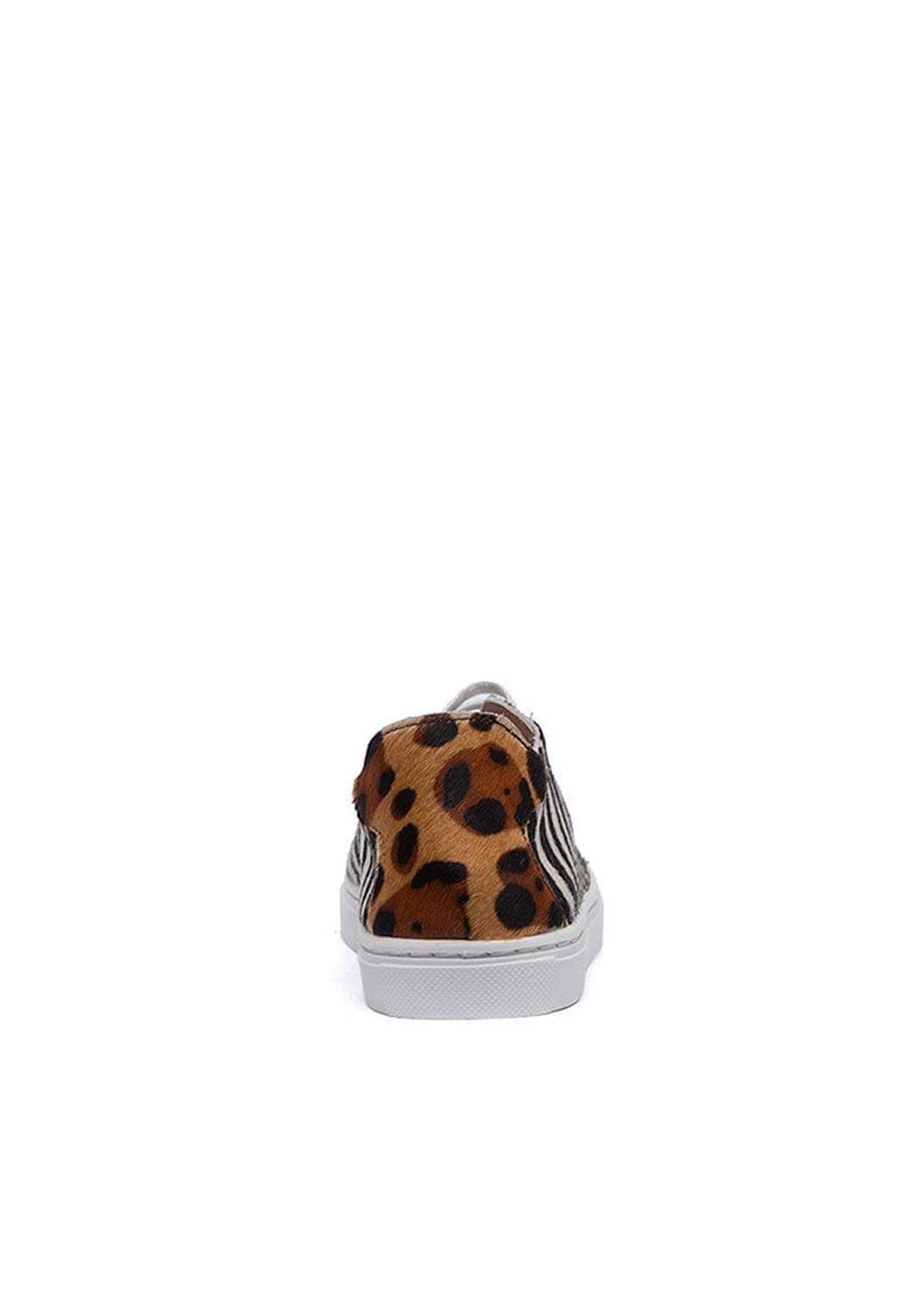 Zapatilla Mujer De Cuero Roques Zebra C3-4