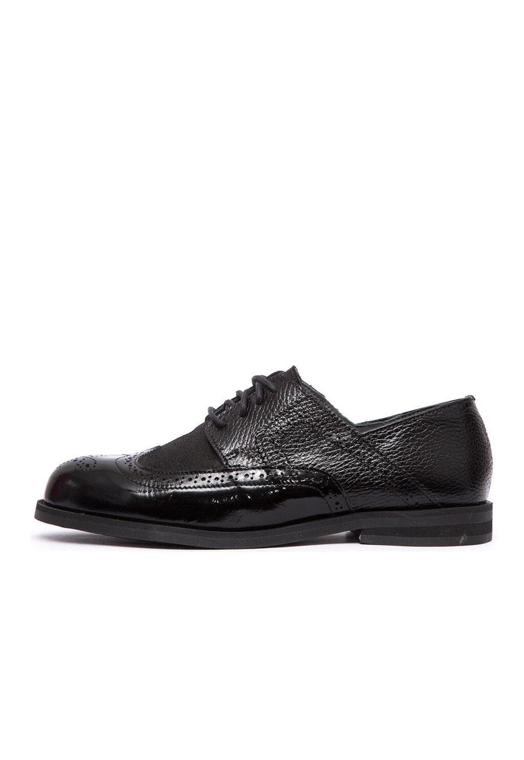 Mocasin Mujer De Cuero Simone Negro C1-3