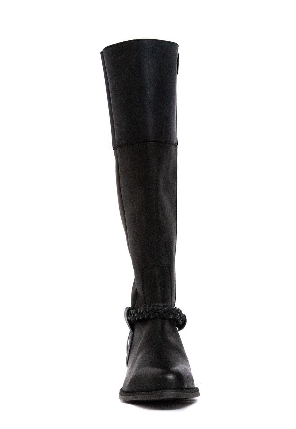 Bota Mujer De Cuero Betty Negro C1-2