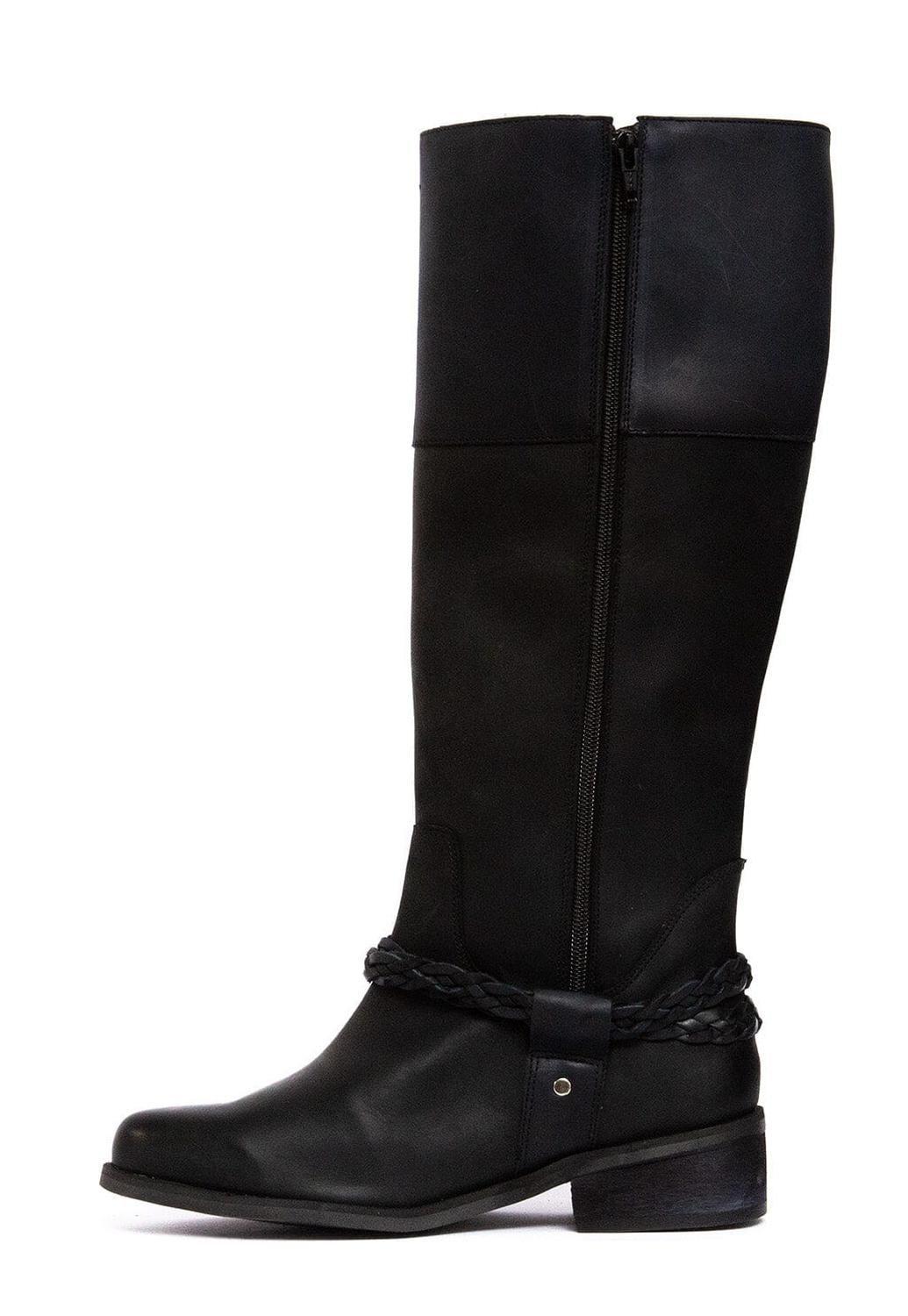 Bota Mujer De Cuero Betty Negro C1-3