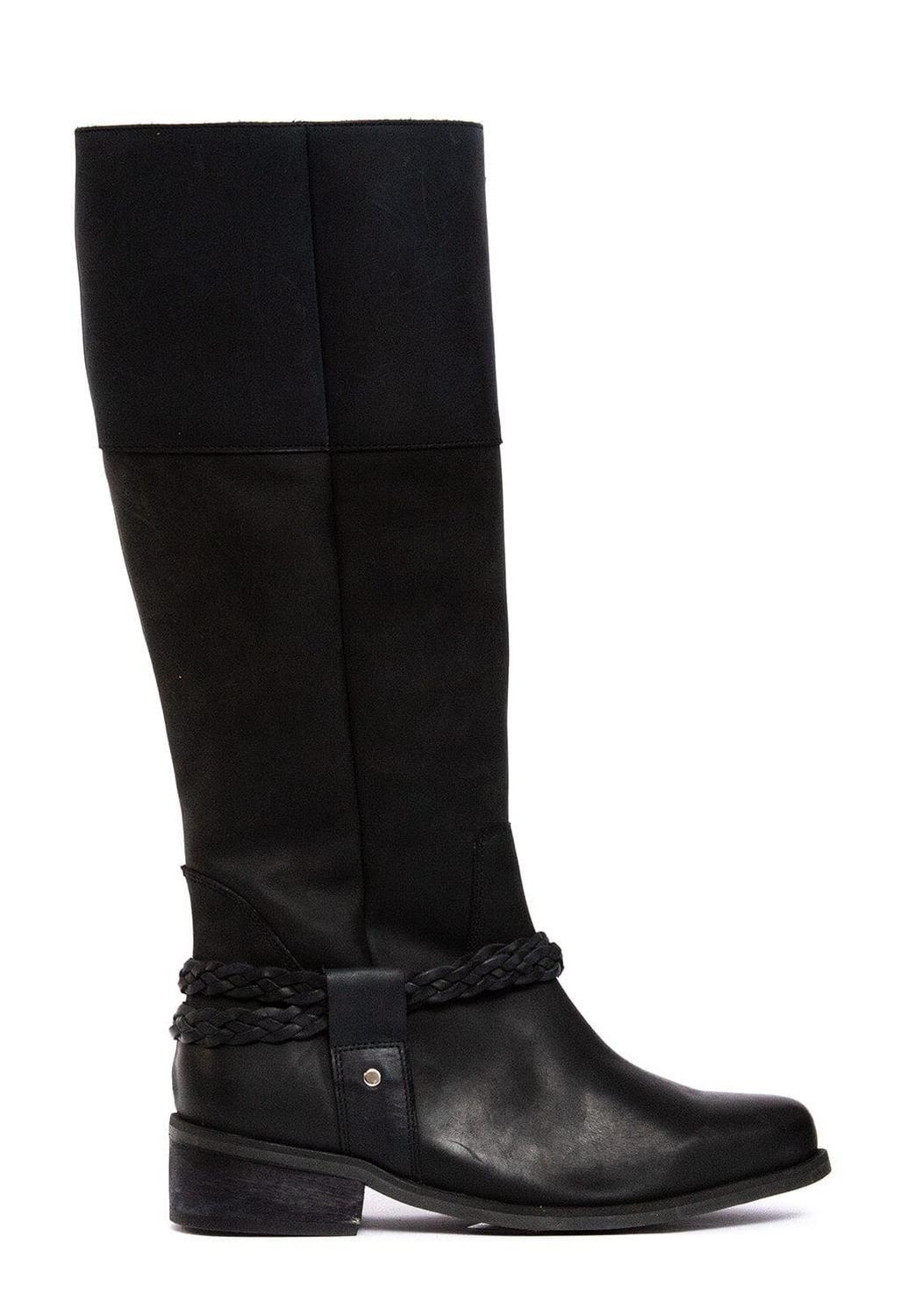 Bota Mujer De Cuero Betty Negro C1-1