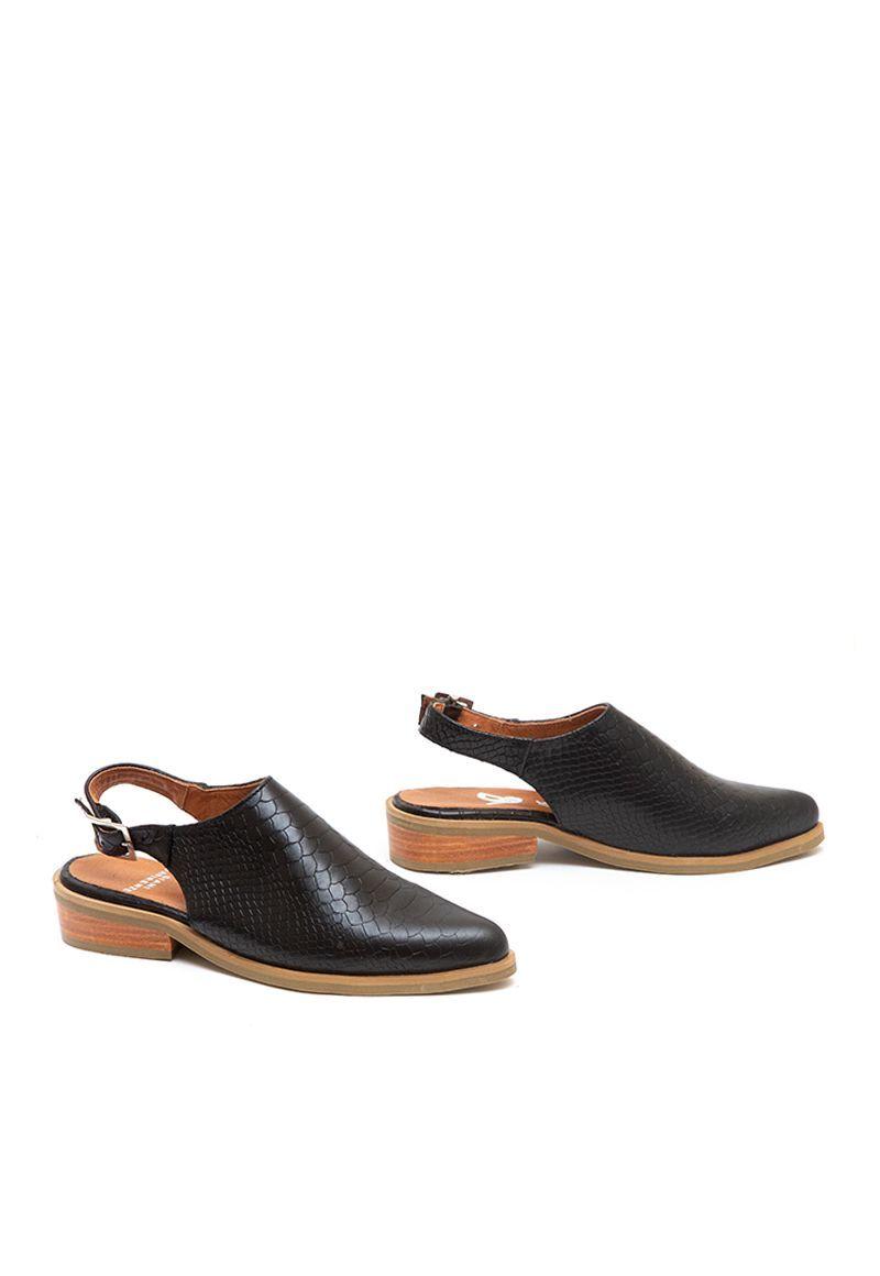 Babucha De Cuero Cardelina C22 Negro Giani Dafirenze-2