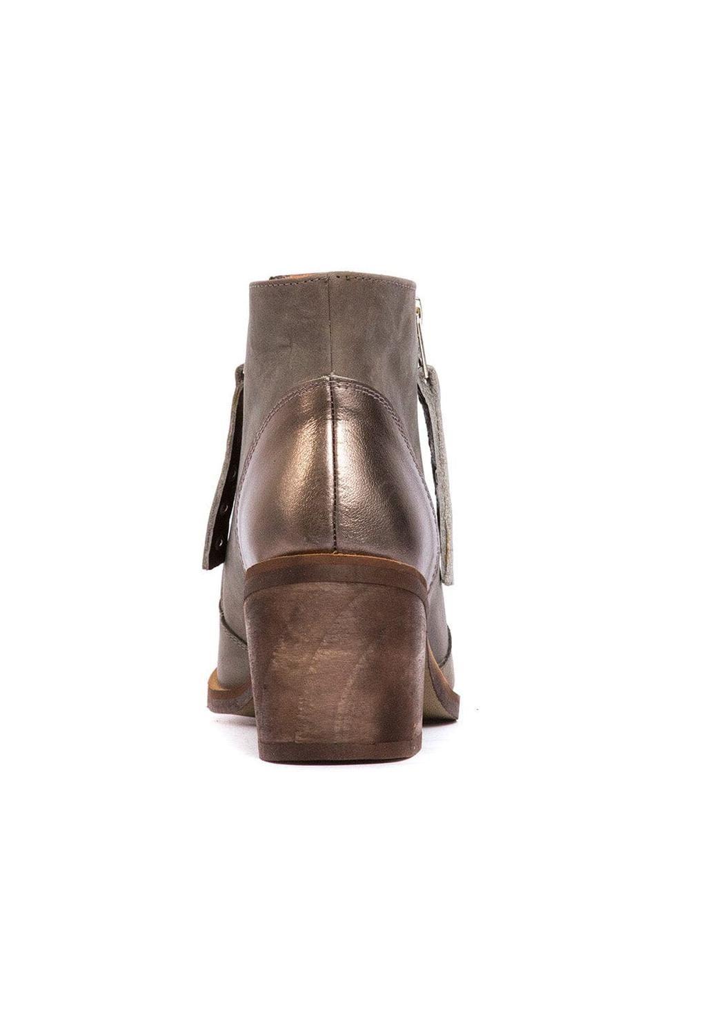 Botin Mujer De Cuero Sai Gris C13-4