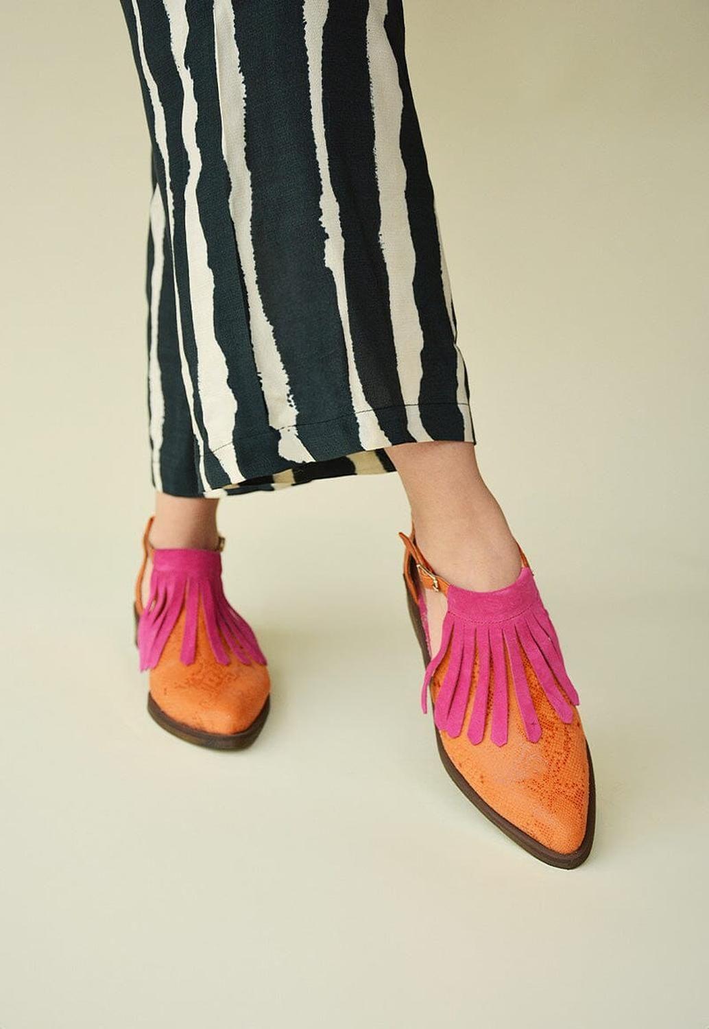 Zapato Mujer / Manly Fucsia Naranjo-6