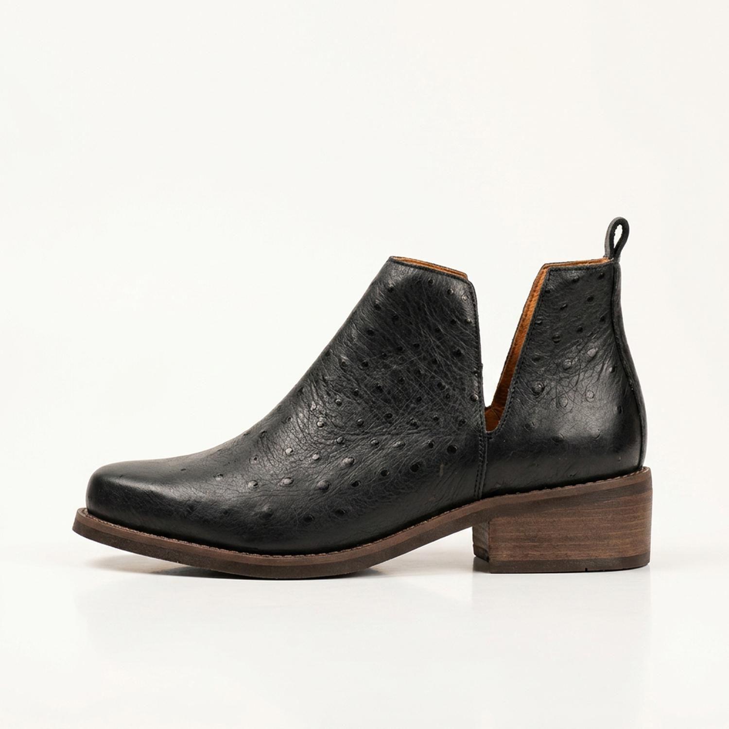 Botin Mujer  Cuero Mujer  Chirigue Negro-2