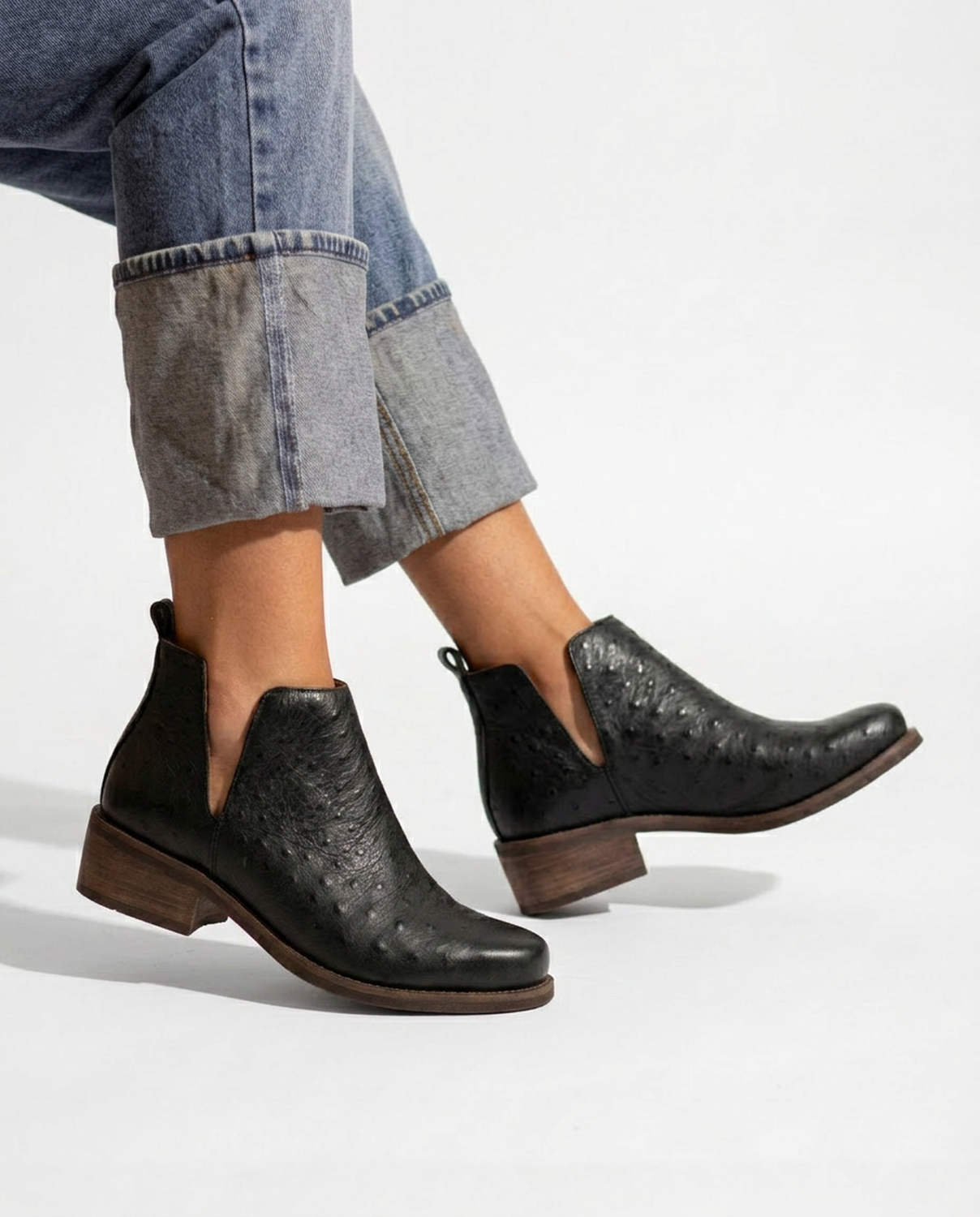 Botin Mujer  Cuero Mujer  Chirigue Negro-3