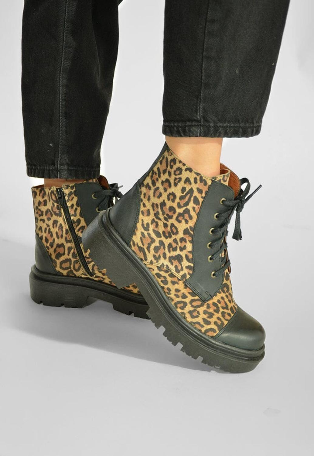 Botines Mujer / Tiuque Negro Print-5