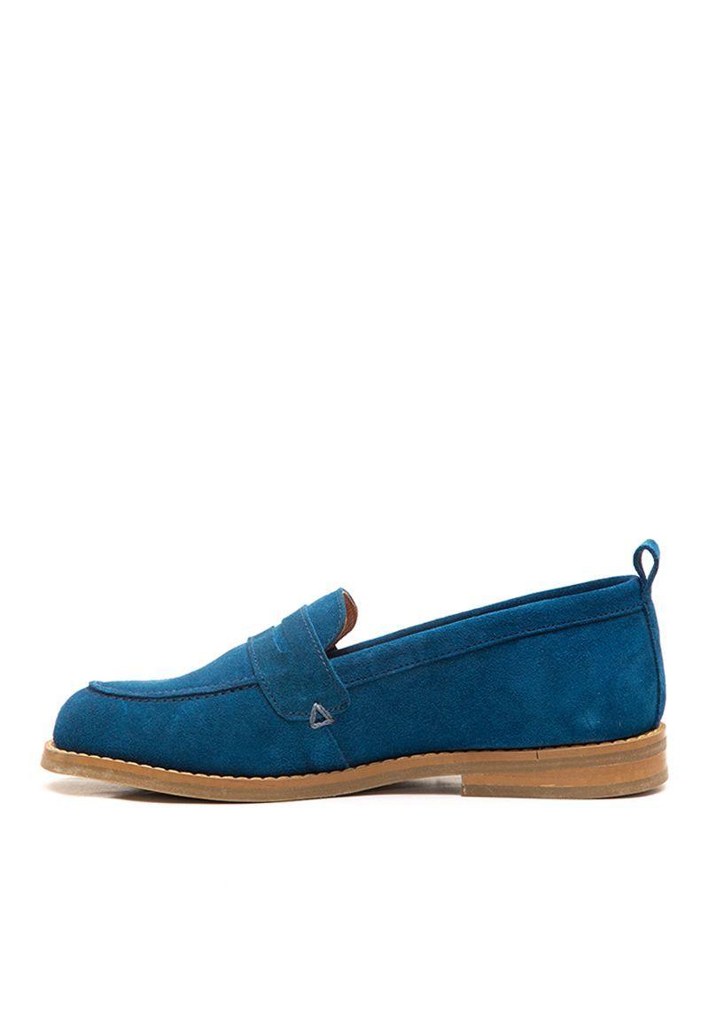 Mocasin De Cuero Coligue C5 Azul Giani Dafirenze-0