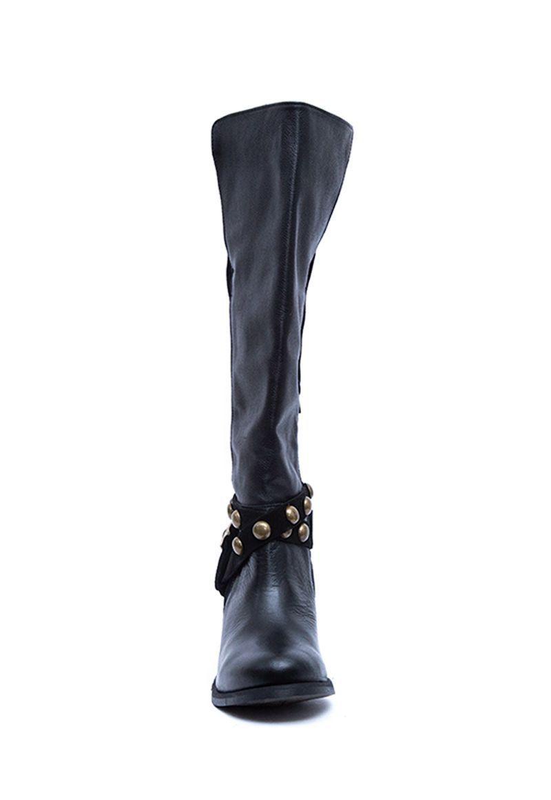 Bota De Cuero Giani Dafirenze Bulbul C4  Negro-1