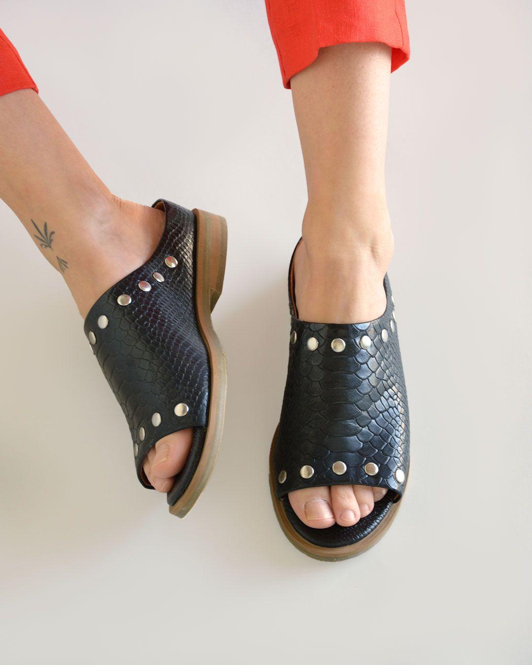 Sandalias De Cuero Almez C1 Negro Giani Dafirenze-1