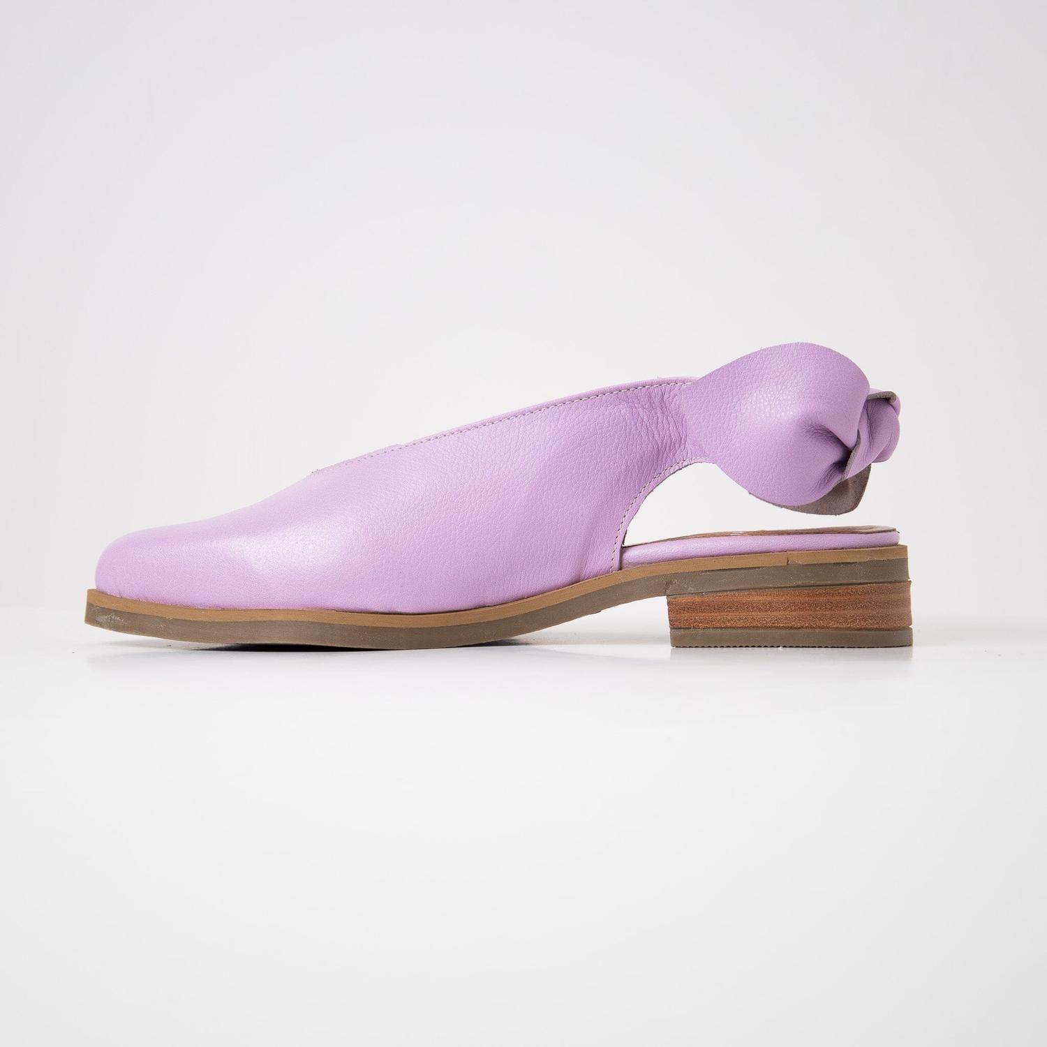 Zapato Cuero Mujer  Guindo Lila-2