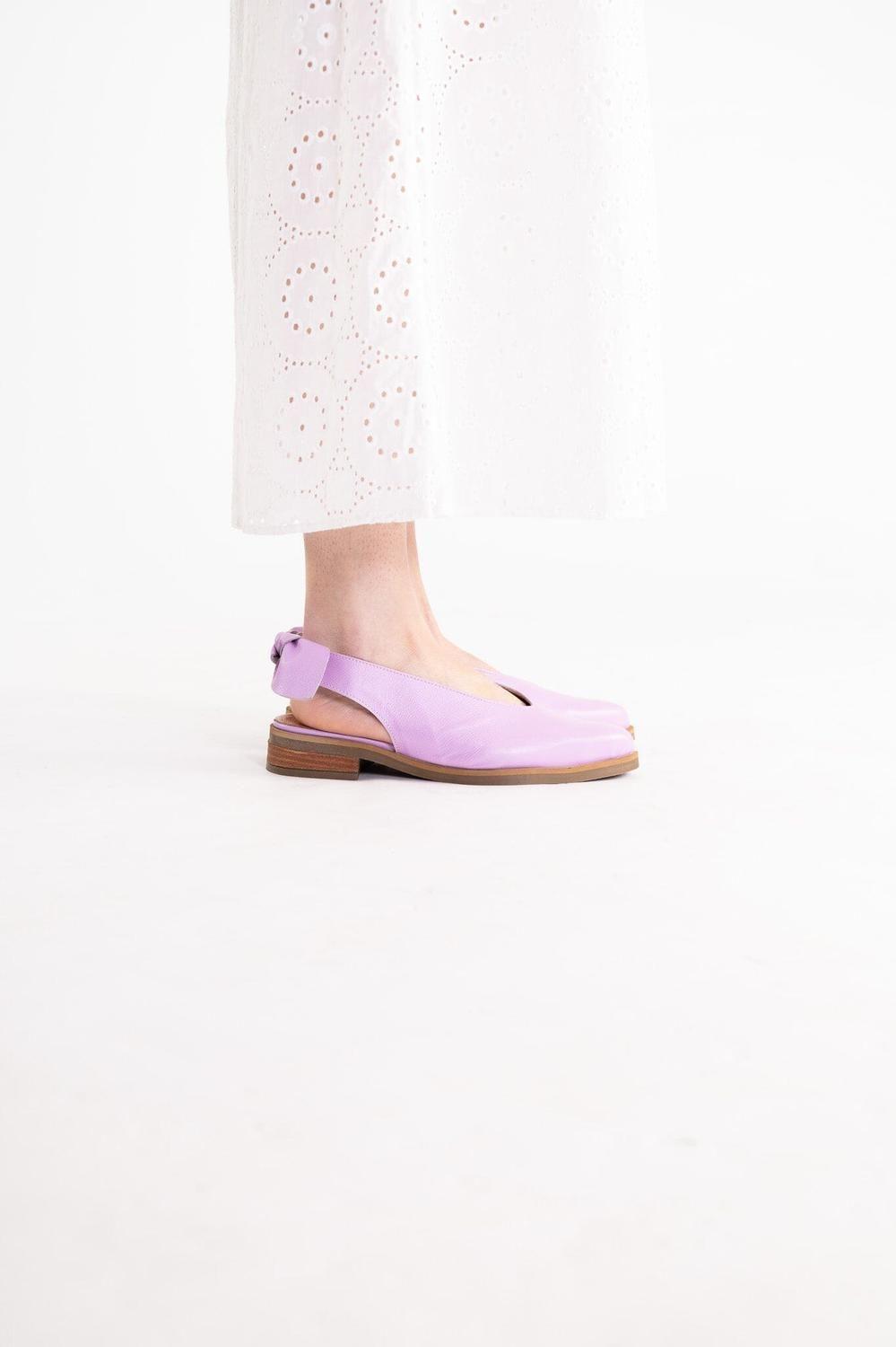 Zapato Cuero Mujer  Guindo Lila-3