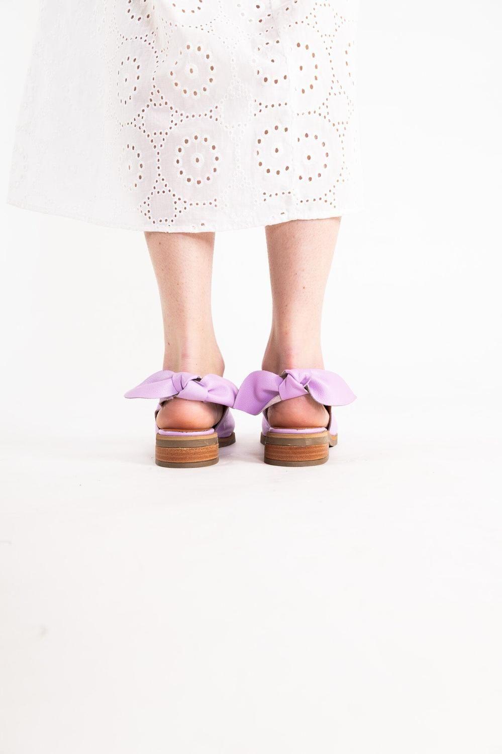 Zapato Cuero Mujer  Guindo Lila-5