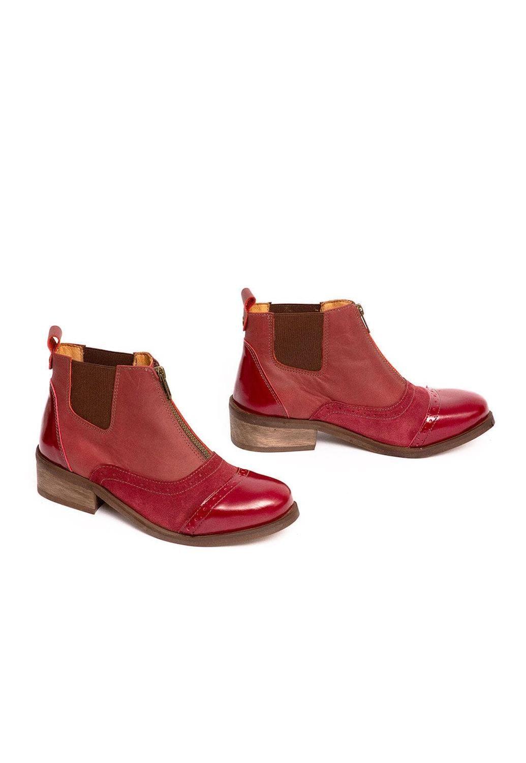 Botin Mujer De Cuero Diana Burdeo C2-5
