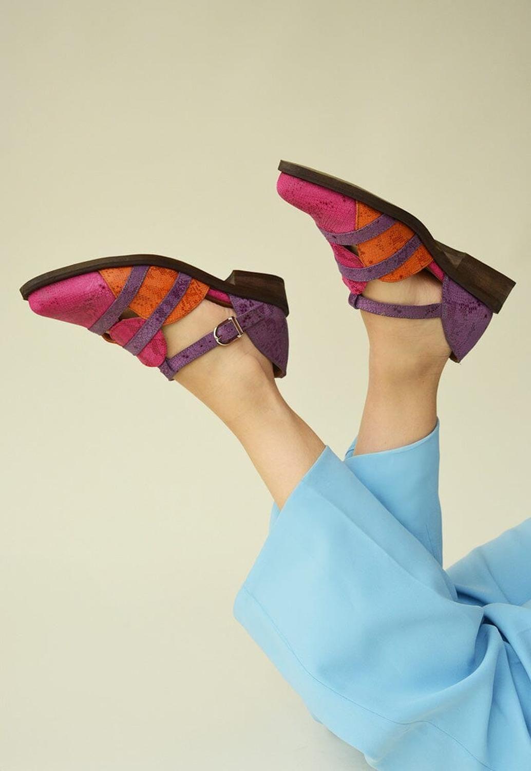 Zapato Mujer / Radal Fucsia Naranjo-5