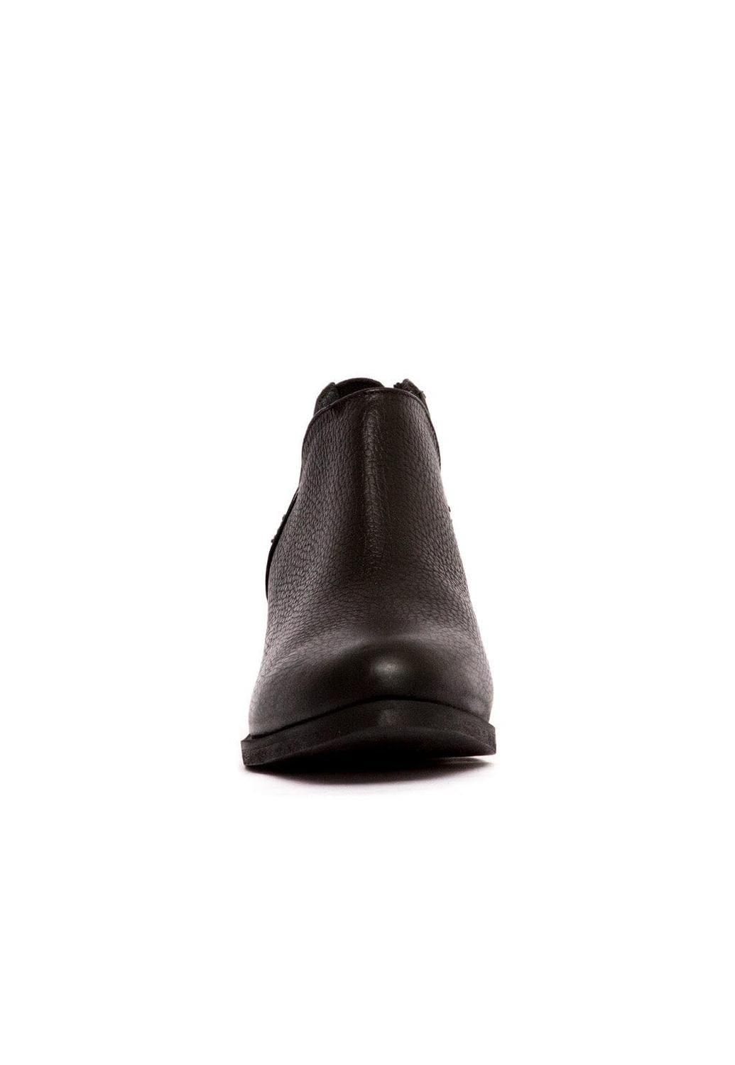 Botin Mujer De Cuero Vinago Negro C31-2