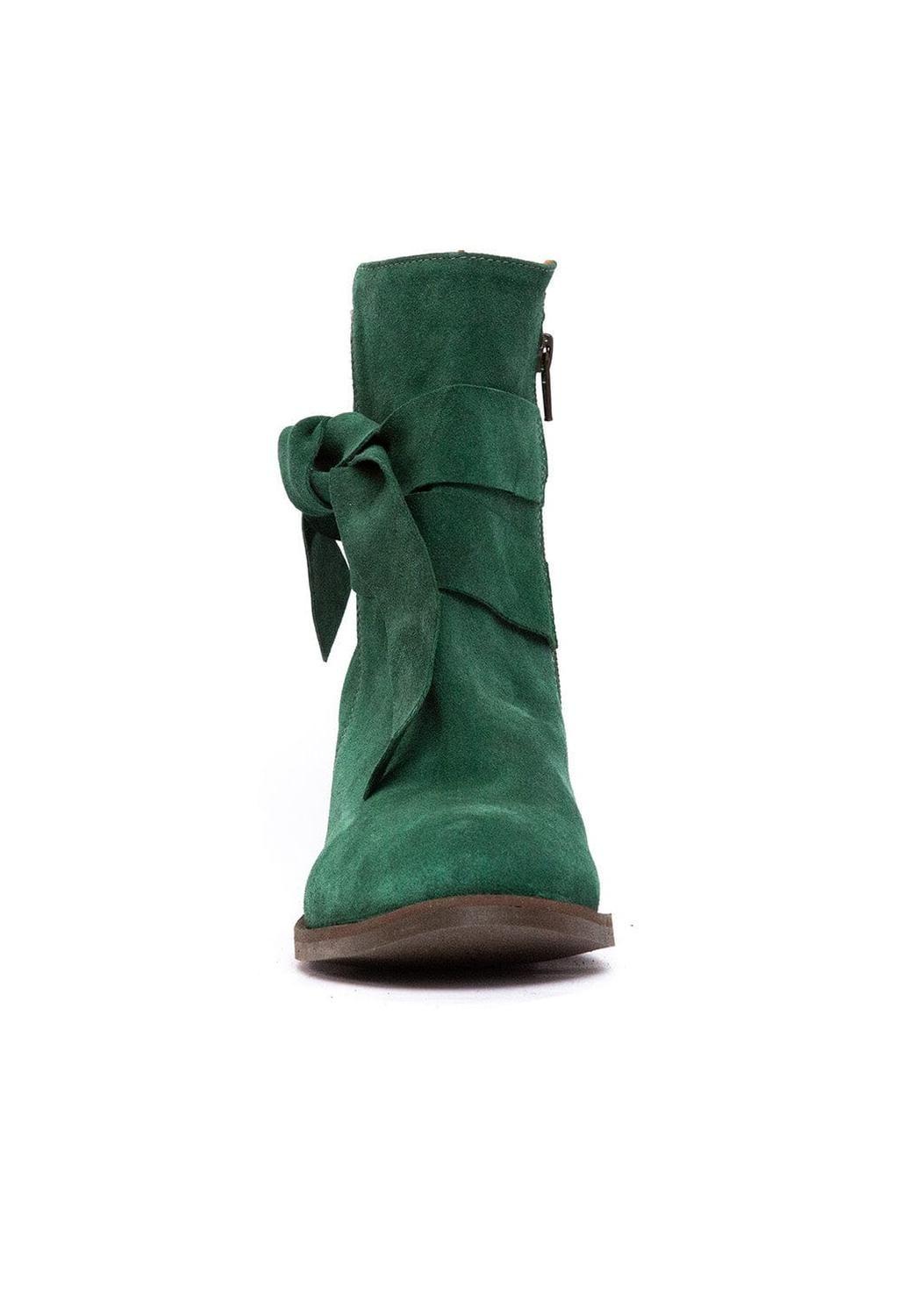 Botin Mujer De Cuero Makira Verde C12-2