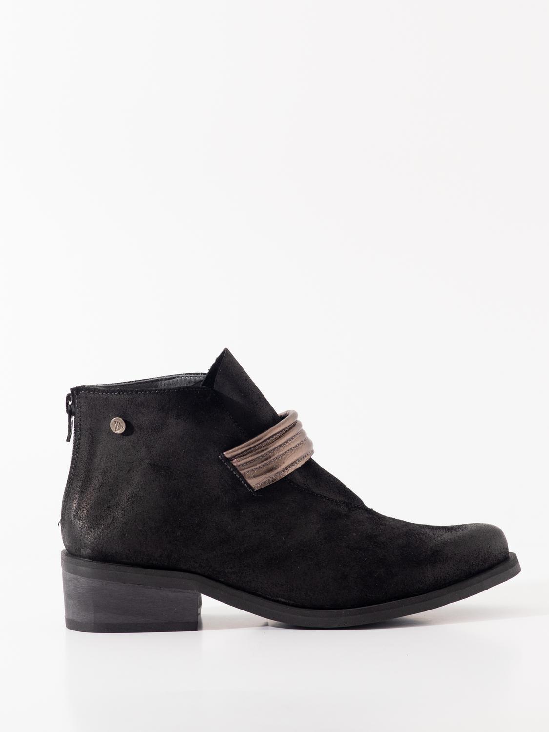 Botin Cuero Mujer  Nalca Negro-0