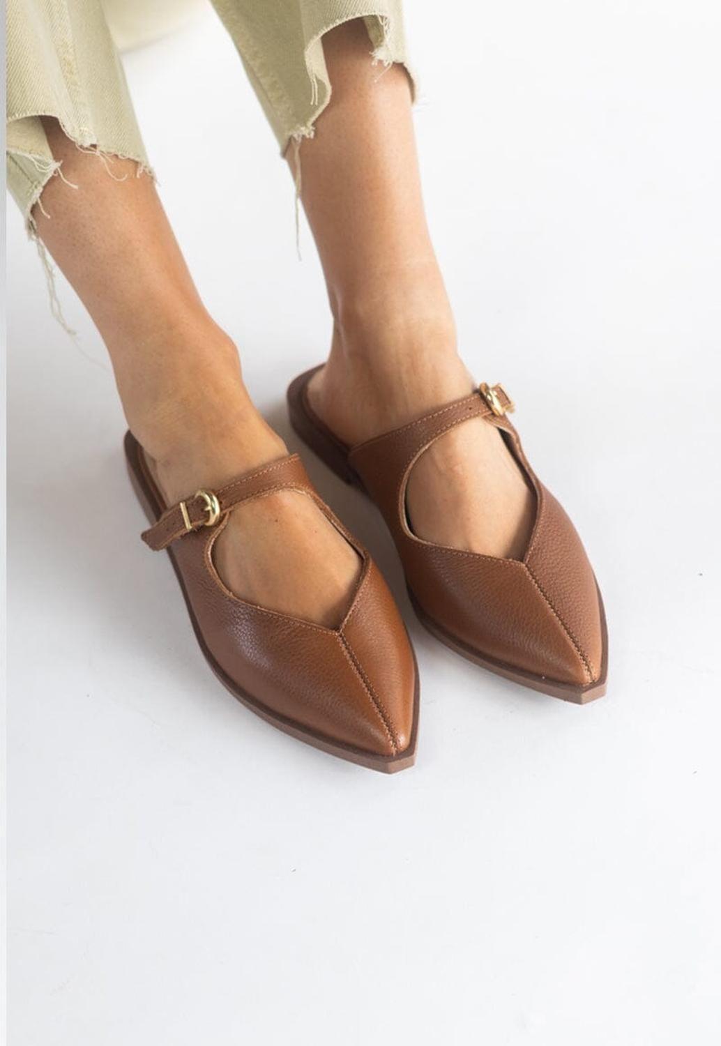 Babucha Mujer / Positano Camel-0