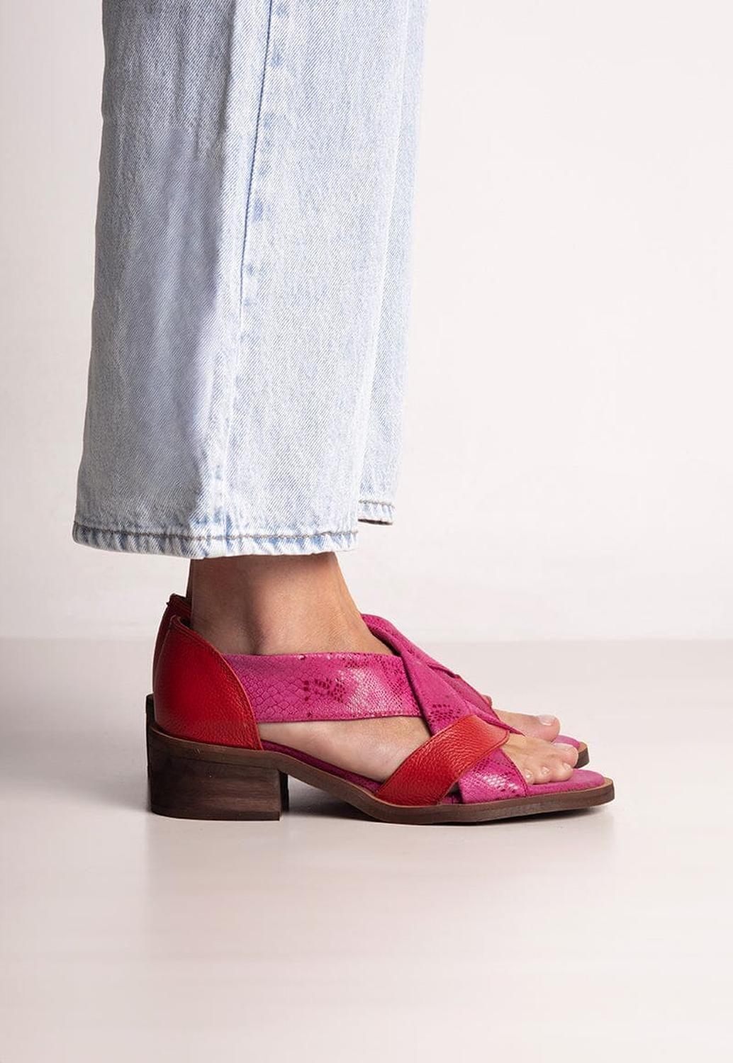 Sandalia Mujer / Tortolita Rojo Fucsia-2