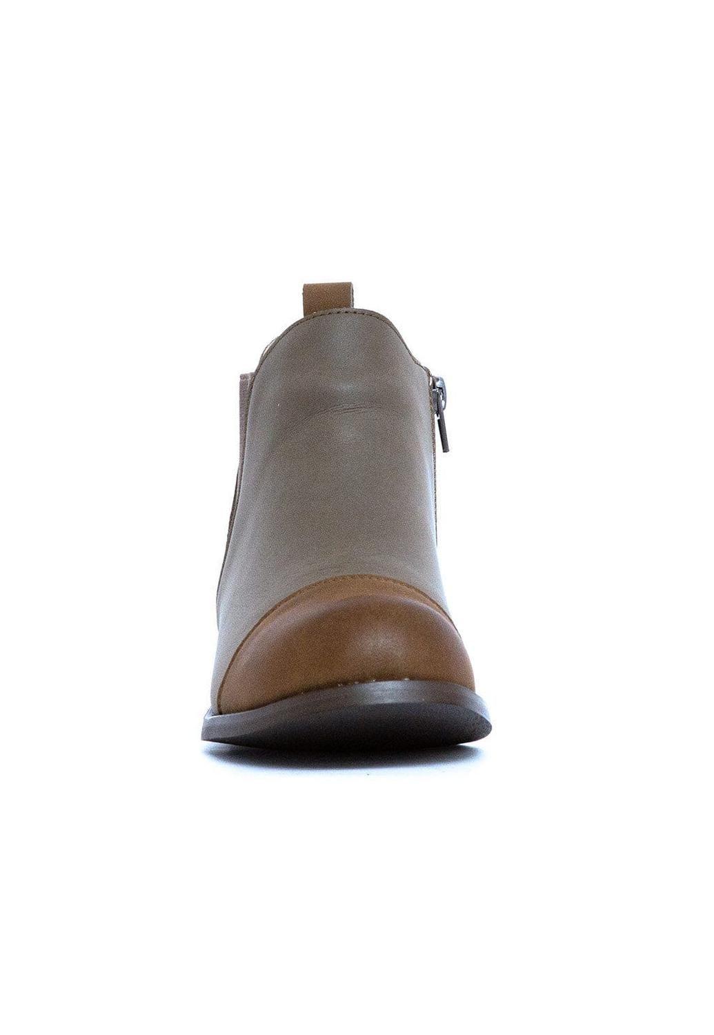 Botines Mujer De Cuero Verdecillo Taupe C19-2