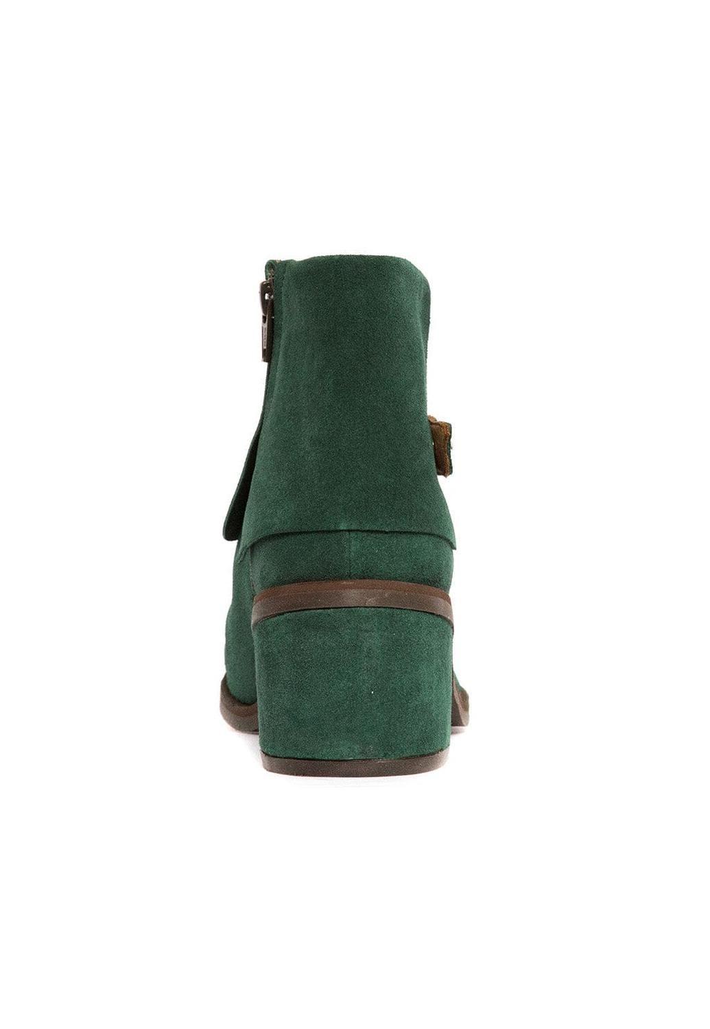 Botin Mujer De Cuero Nadia Verde C3-4
