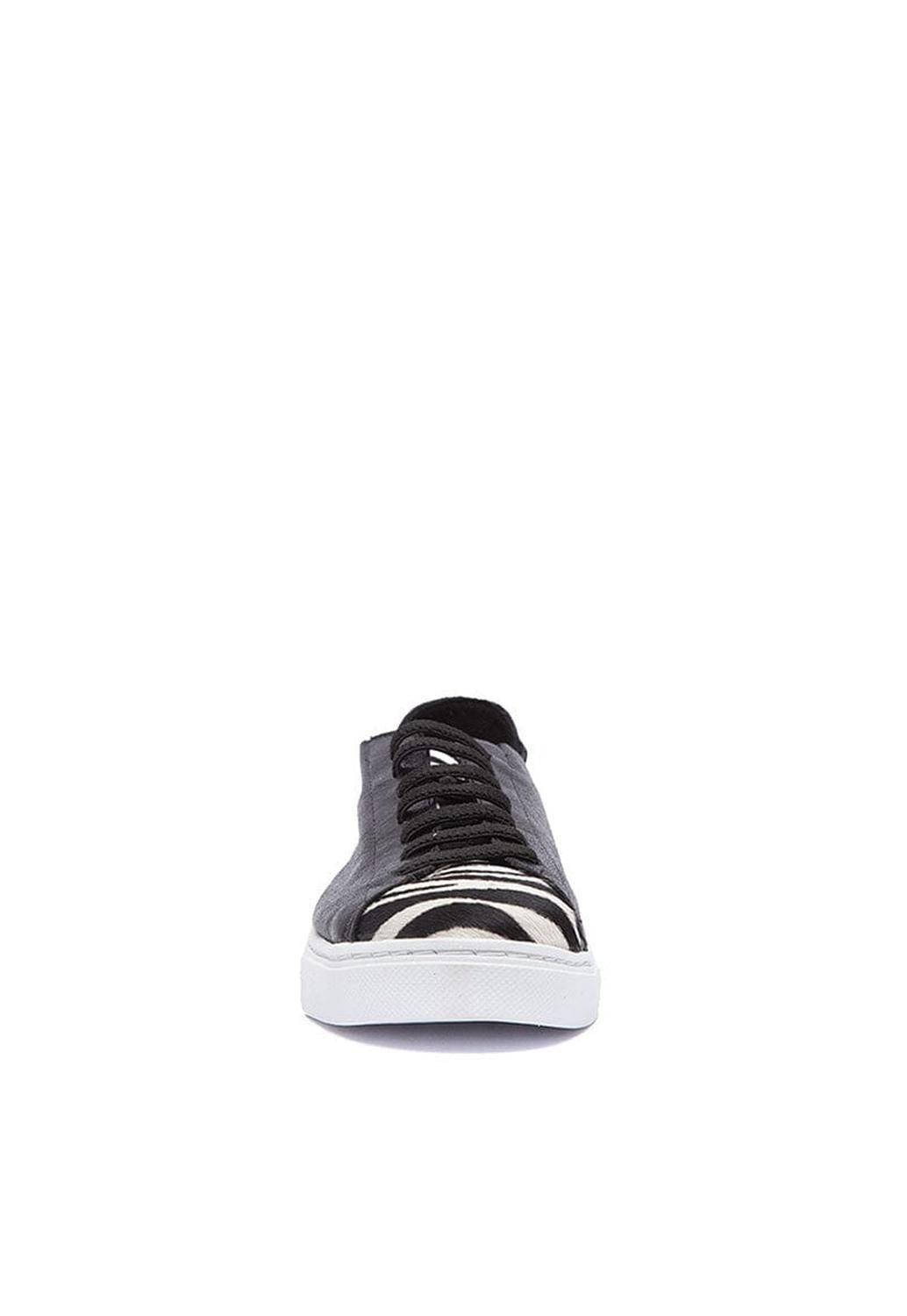 Zapatilla Mujer De Cuero Roques Negro C1-2