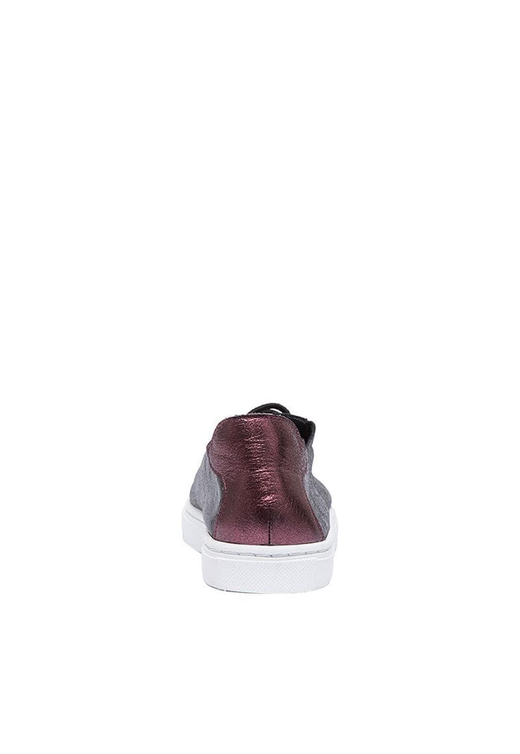 Zapatilla Mujer De Cuero Roques Negro C1-4