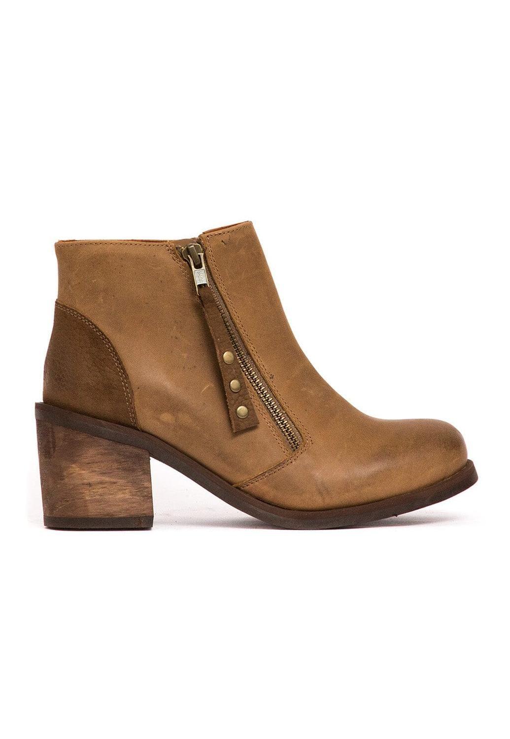 Botin Mujer De Cuero Sai Café C14-0