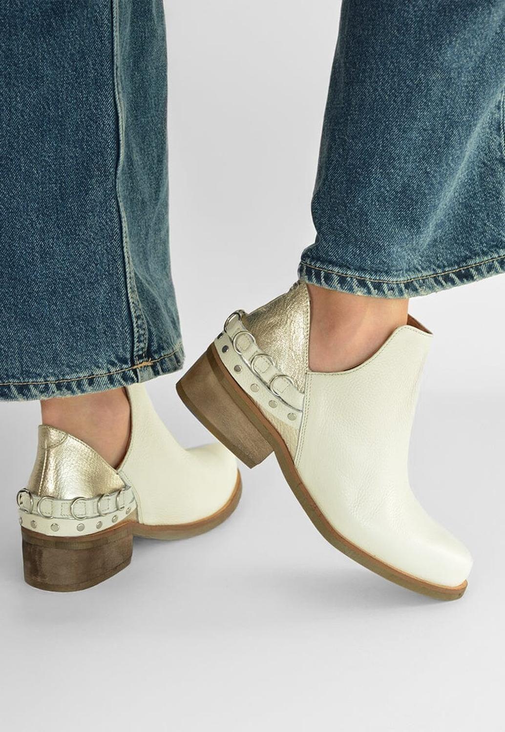 Botin Mujer / Cala Beige Niquel-1