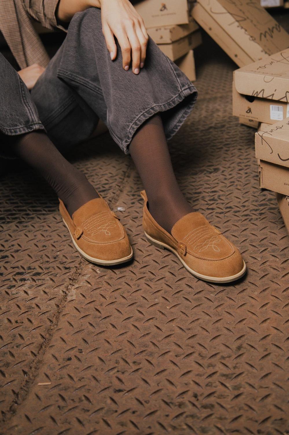 Mocasin Cuero Mujer  Junco Taupe-4