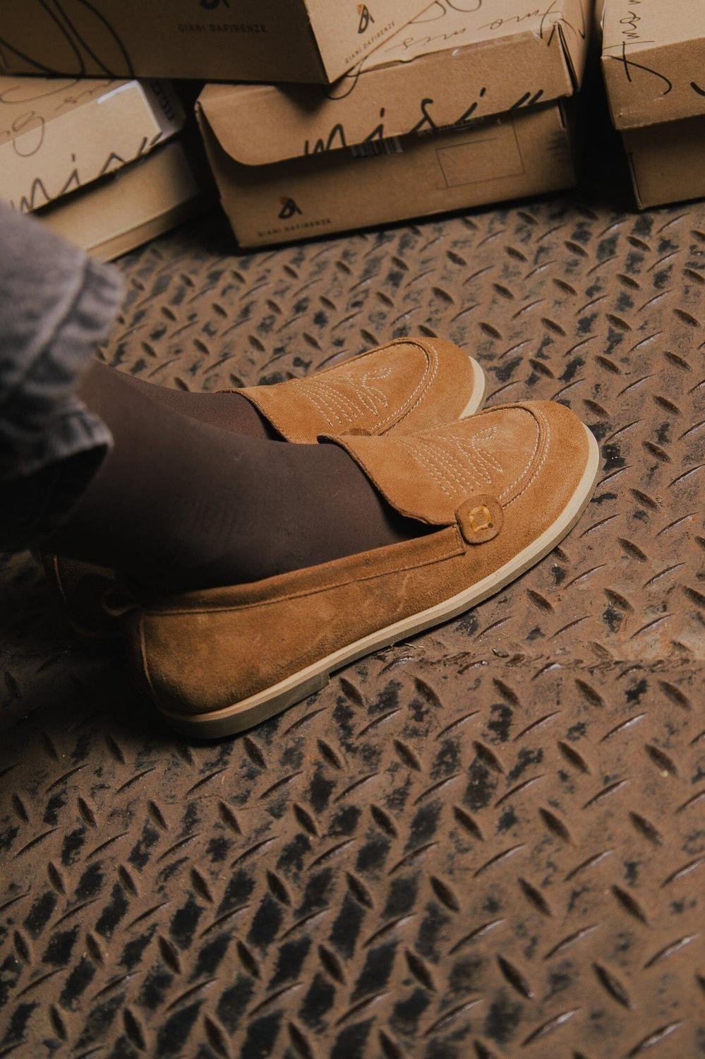 Mocasin Cuero Mujer  Junco Taupe-7