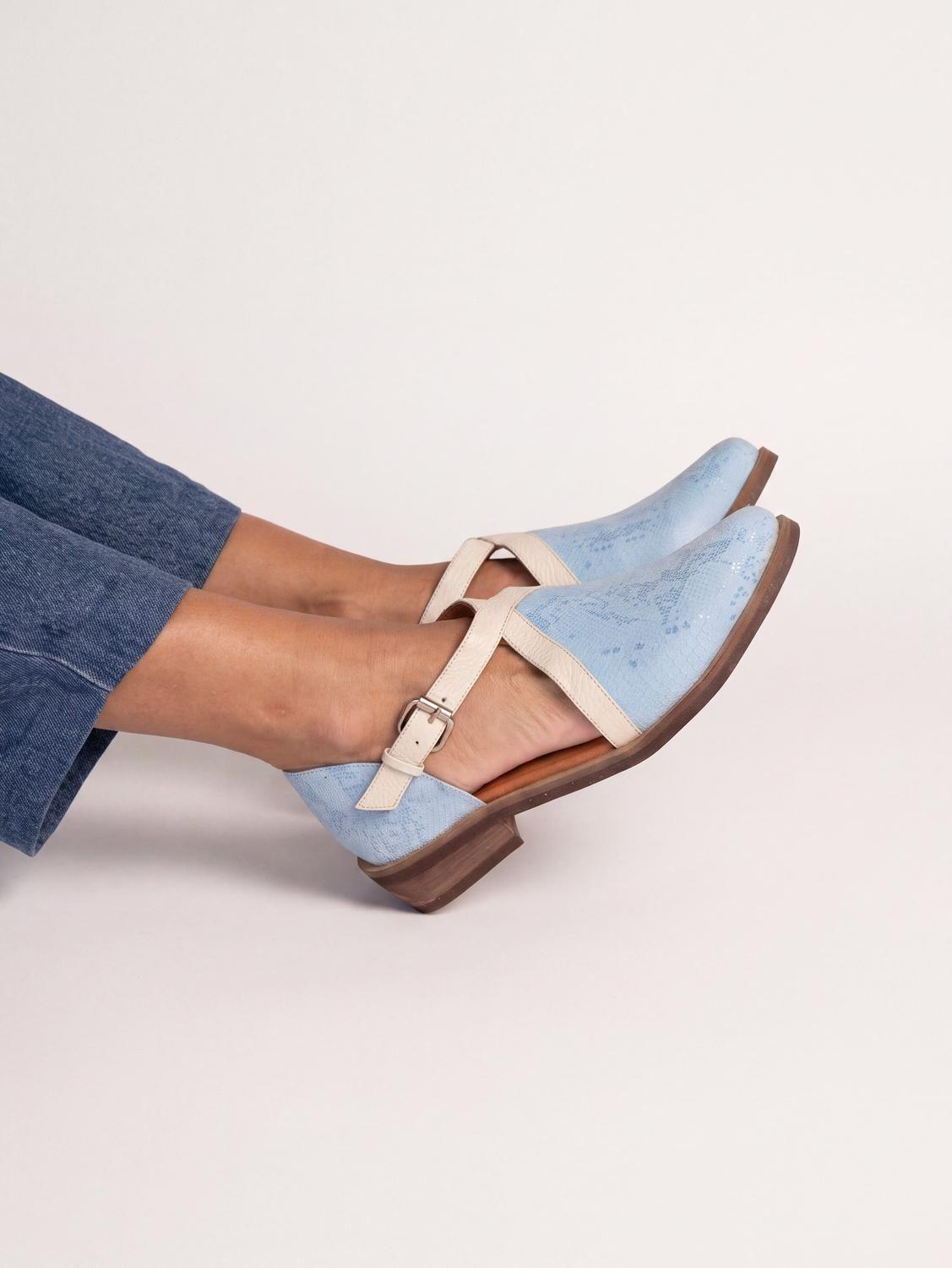 Zapato Mujer / Rauli Celeste Beige-4