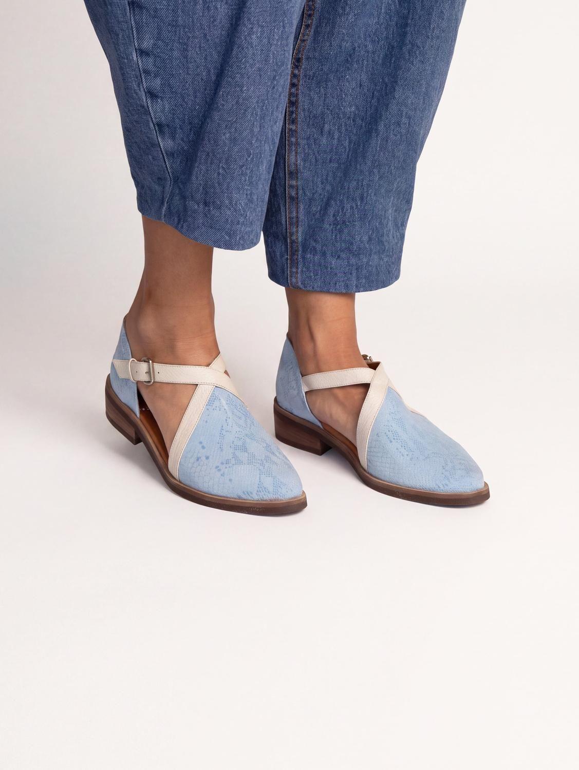 Zapato Mujer / Rauli Celeste Beige-5