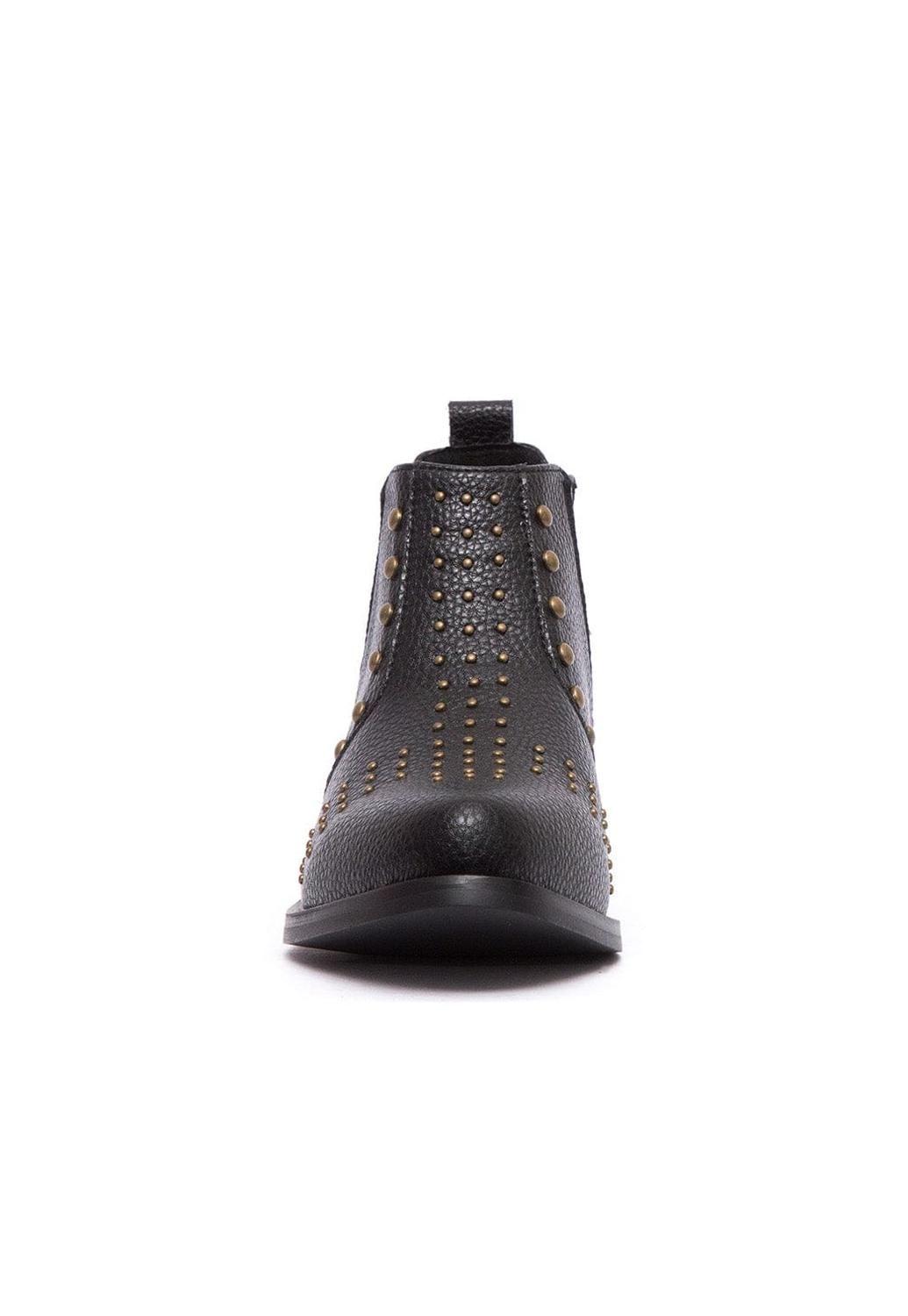 Botines Mujer De Cuero Yal Negro C16-2