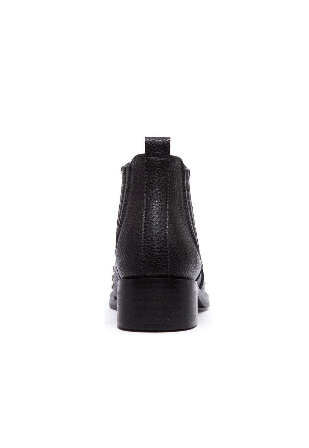 Botines Mujer De Cuero Yal Negro C16-4