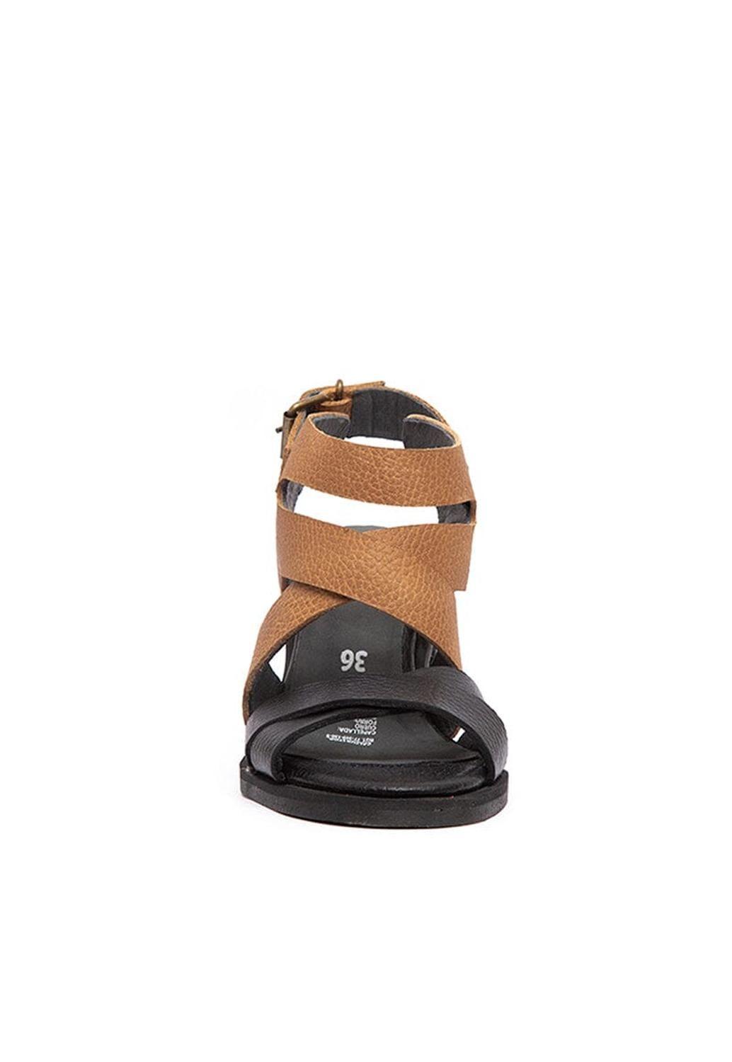 Sandalia Mujer / Buzios Negro Camel-3