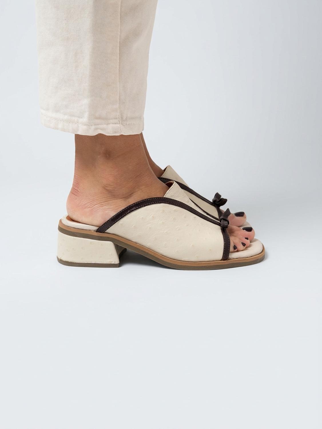 Sandalia Cuero Mujer  Arena Beige-3