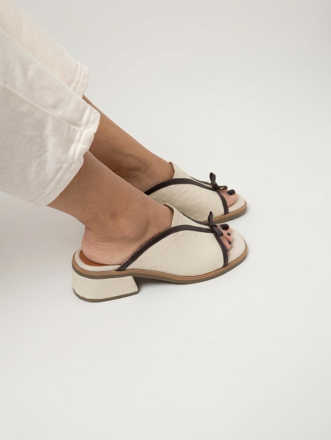 Sandalia Cuero Mujer  Arena Beige-5