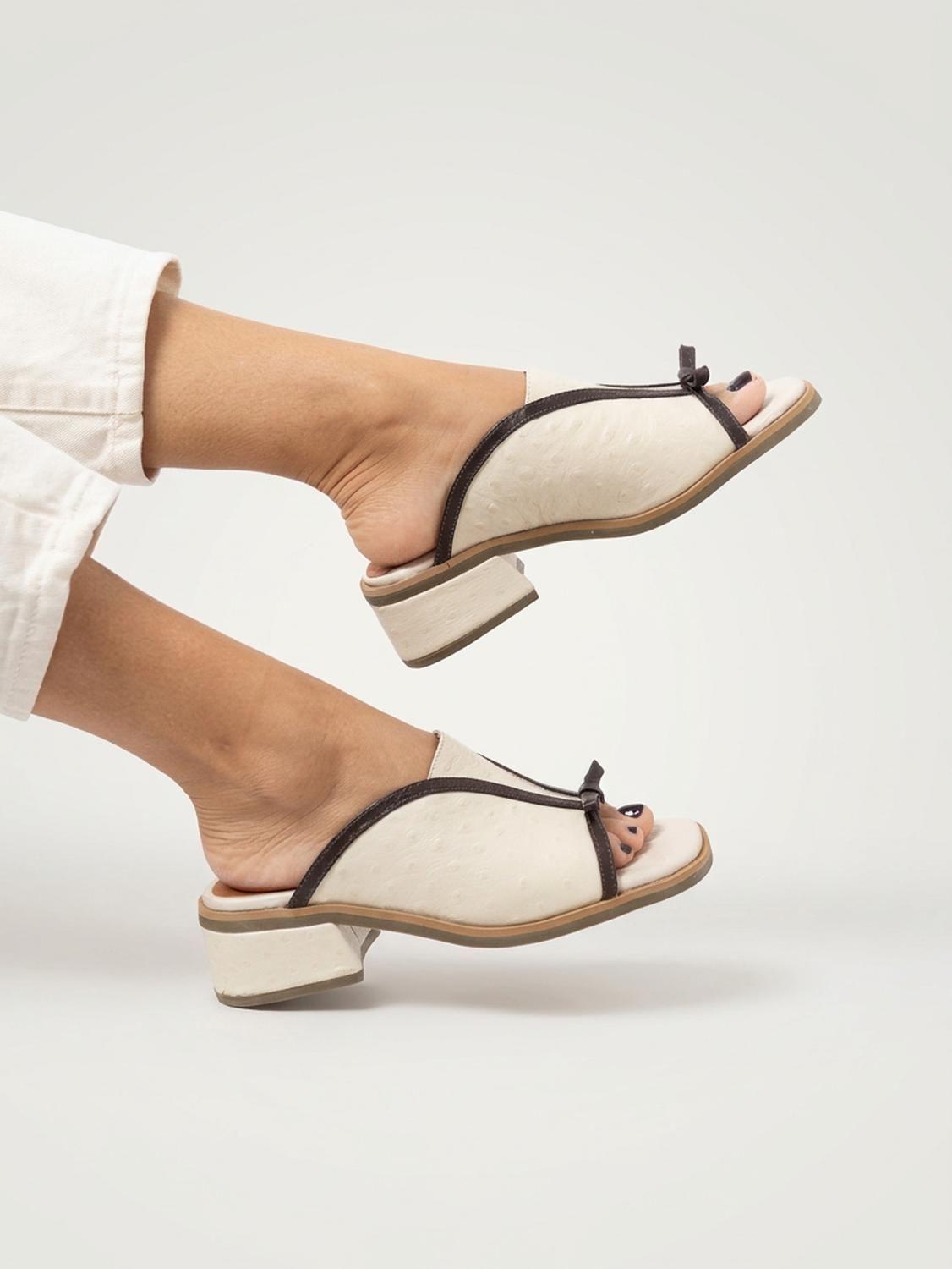 Sandalia Cuero Mujer  Arena Beige-6