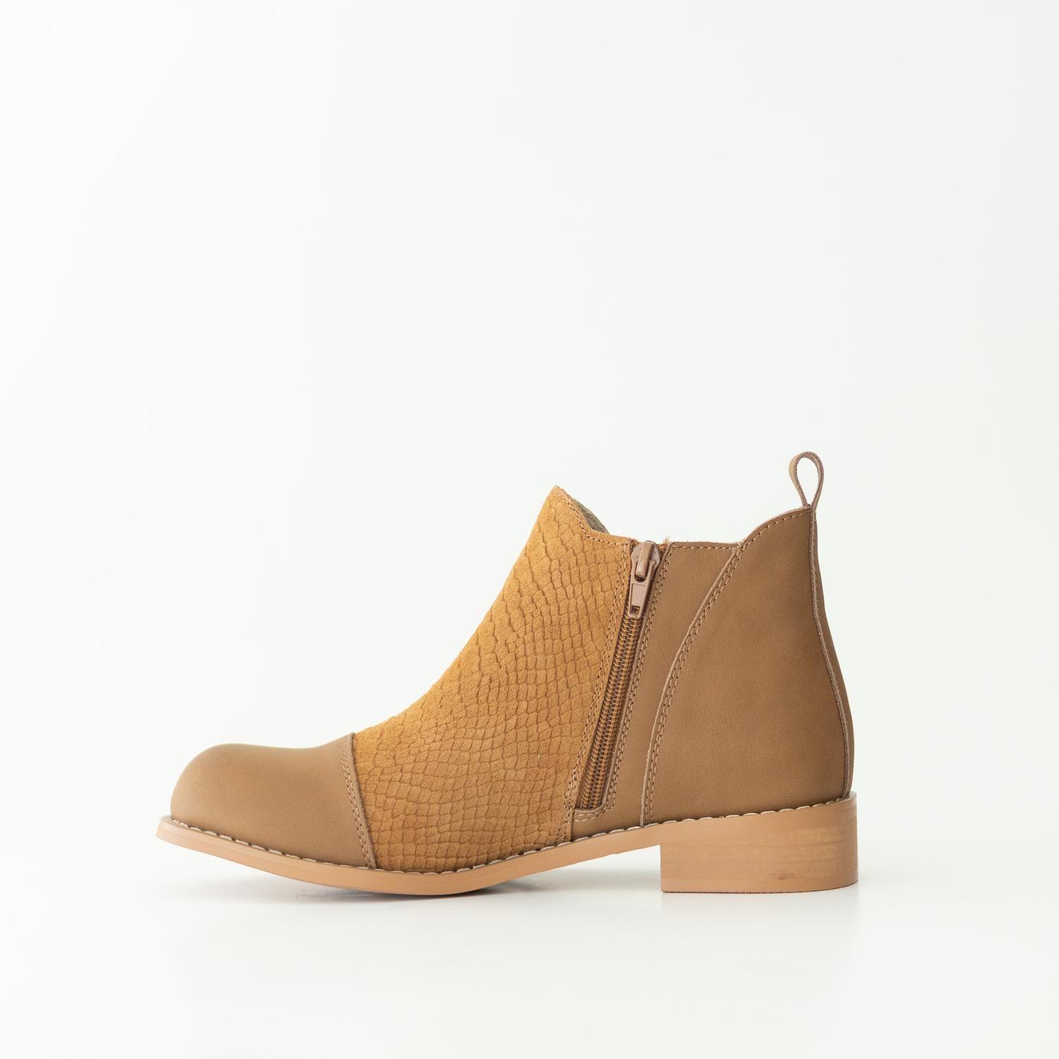 Botin Mujer / Verdecillo Camel-2
