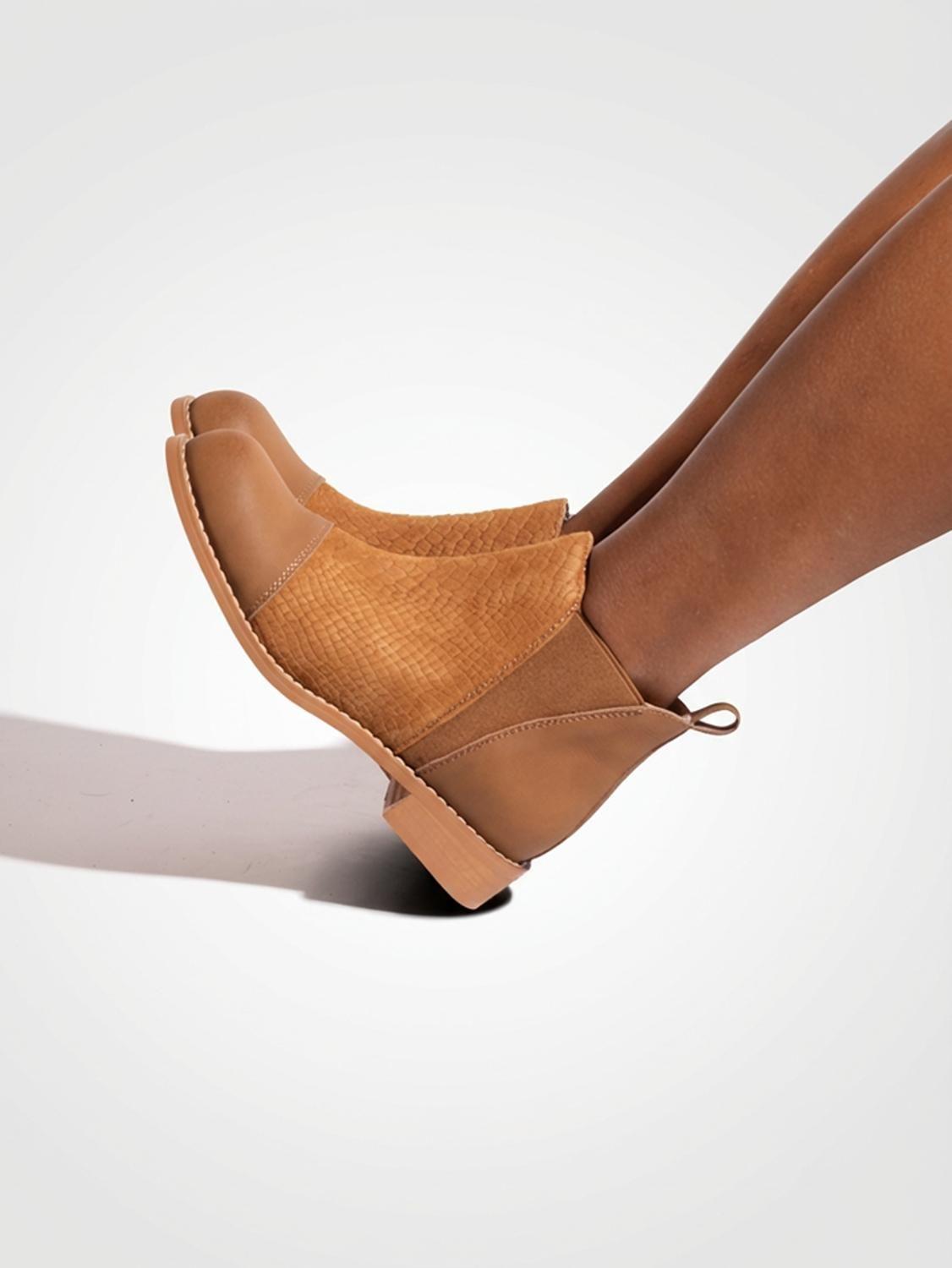 Botin Mujer / Verdecillo Camel-5