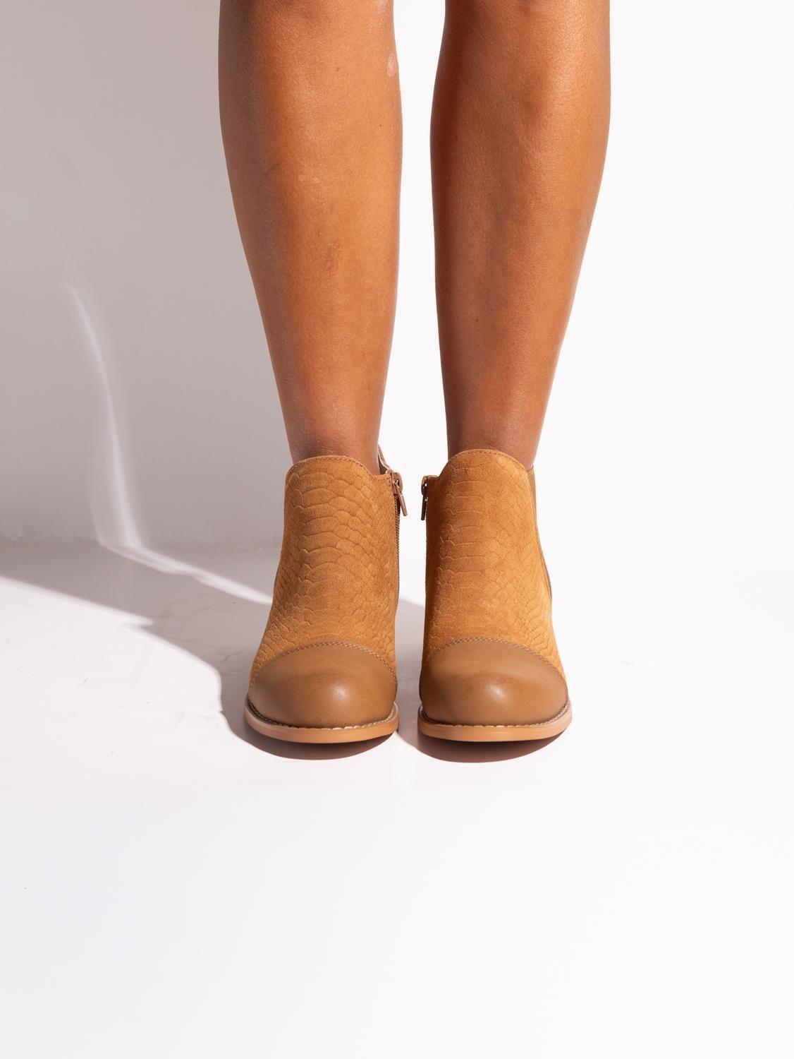 Botin Mujer / Verdecillo Camel-6