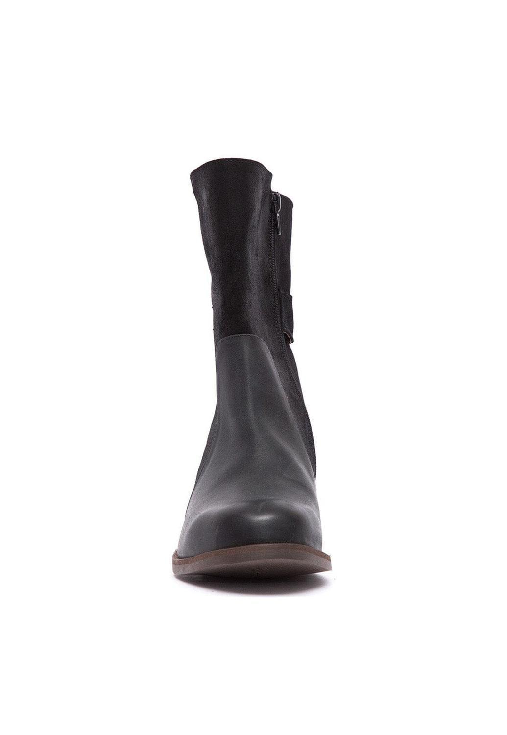 Bota Mujer De Cuero Maya Negro C1-2