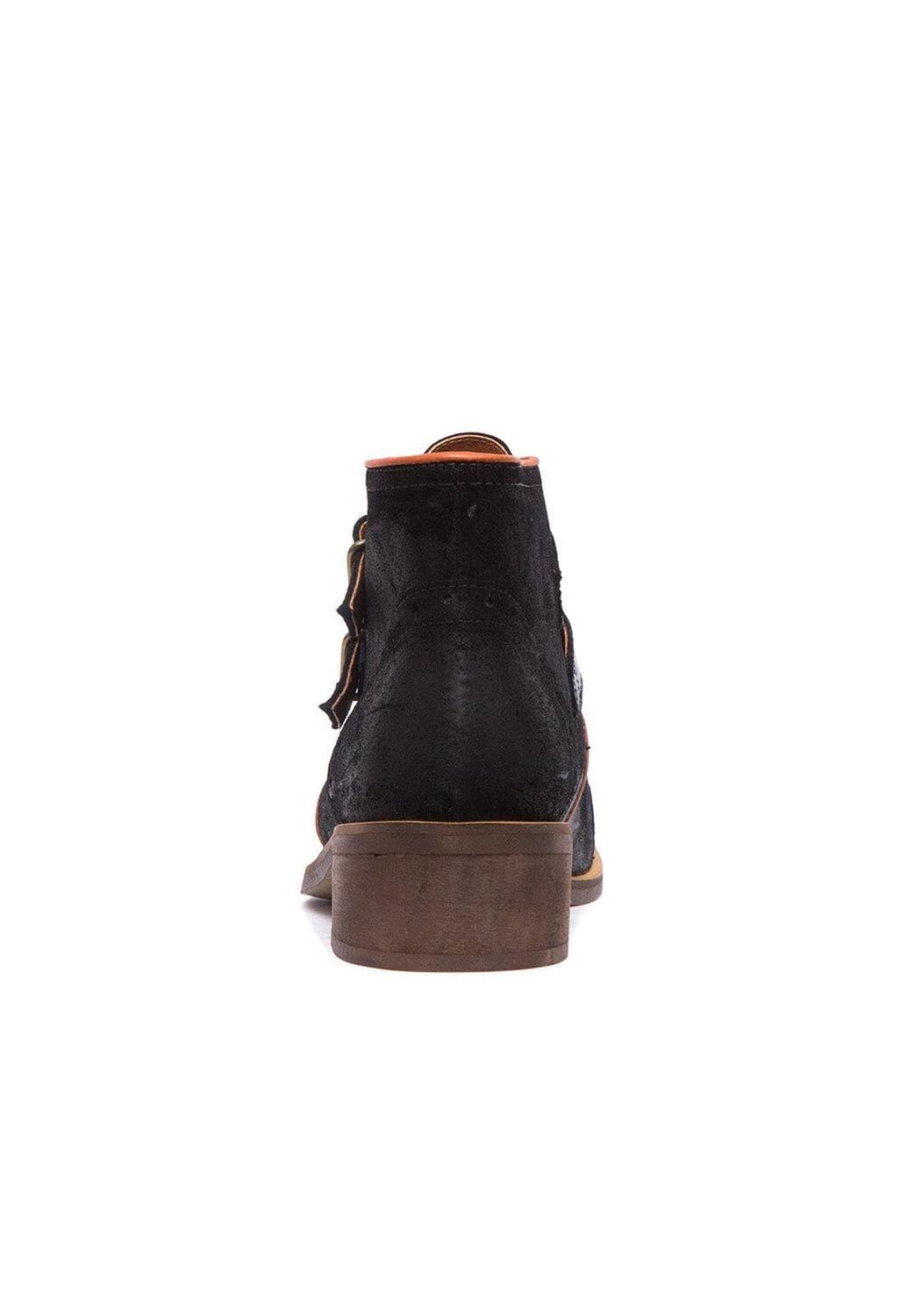 Botin Mujer De Cuero Judy Negro C1-4