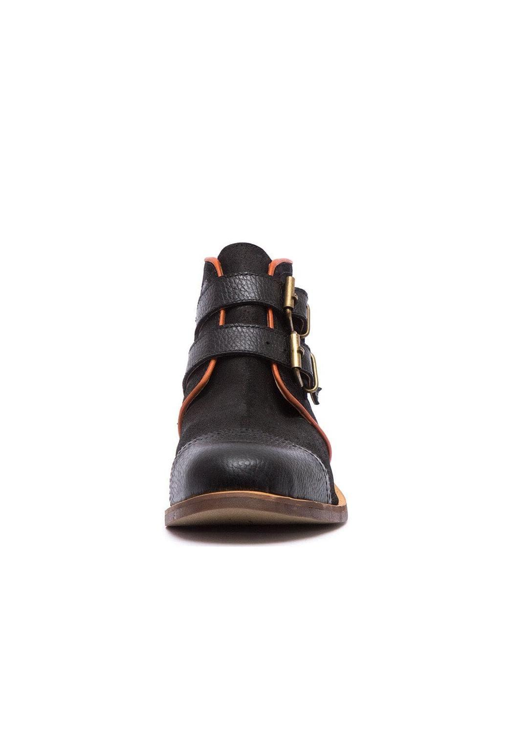 Botin Mujer De Cuero Judy Negro C1-1