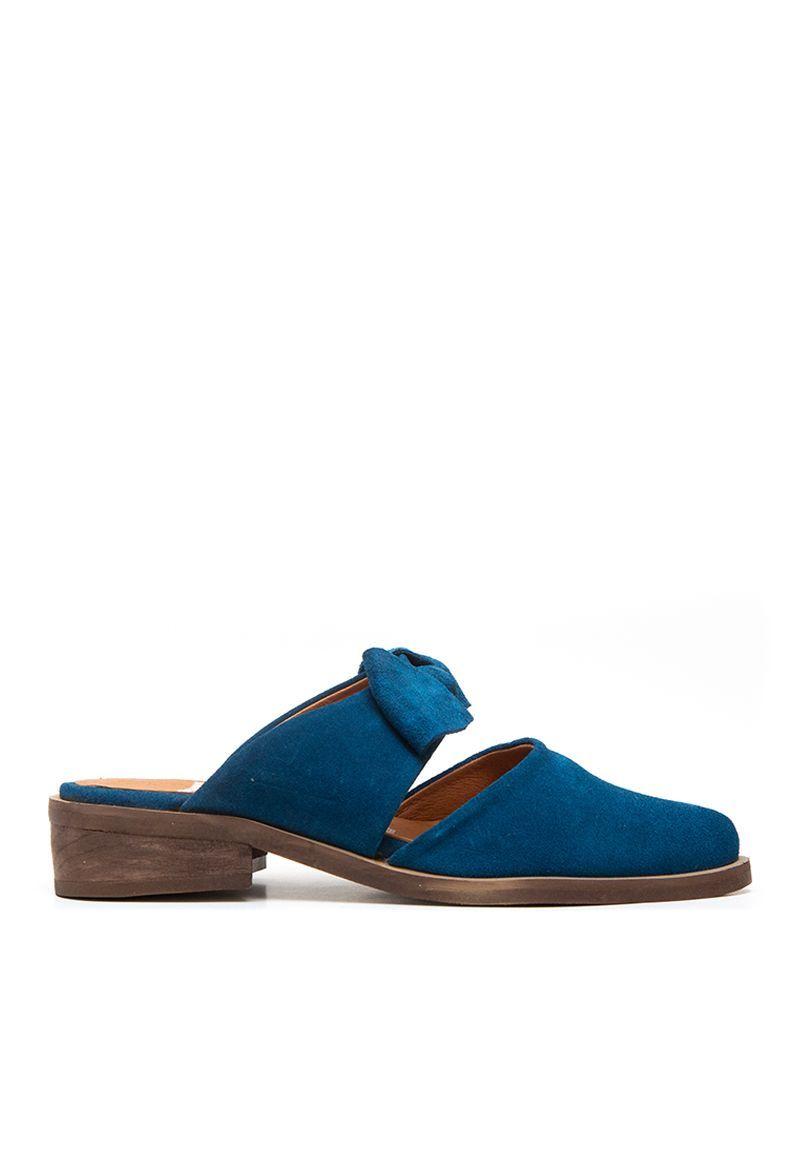 Babucha De Cuero Abedul C4 Azul Giani Dafirenze-0